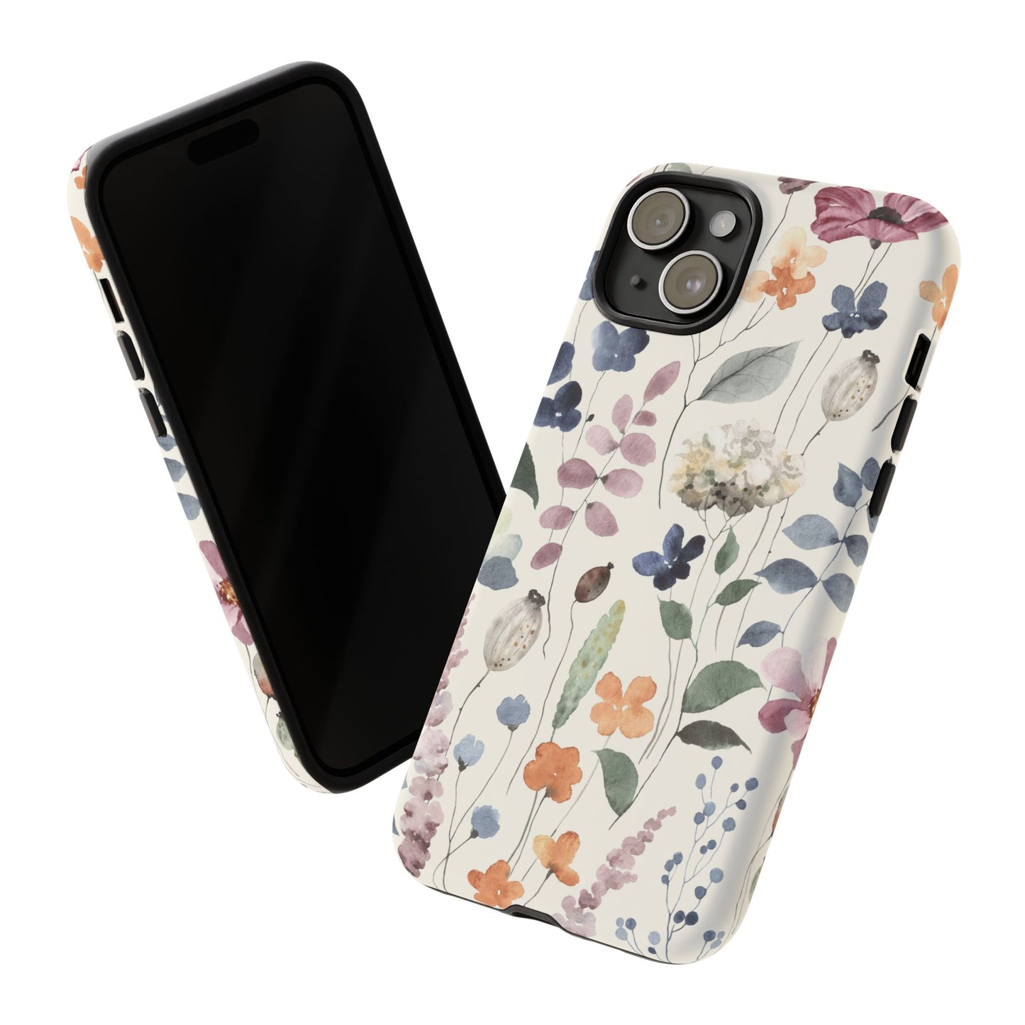 Floral prints phone case for iPhone, Samsung Galaxy and Pixel devices