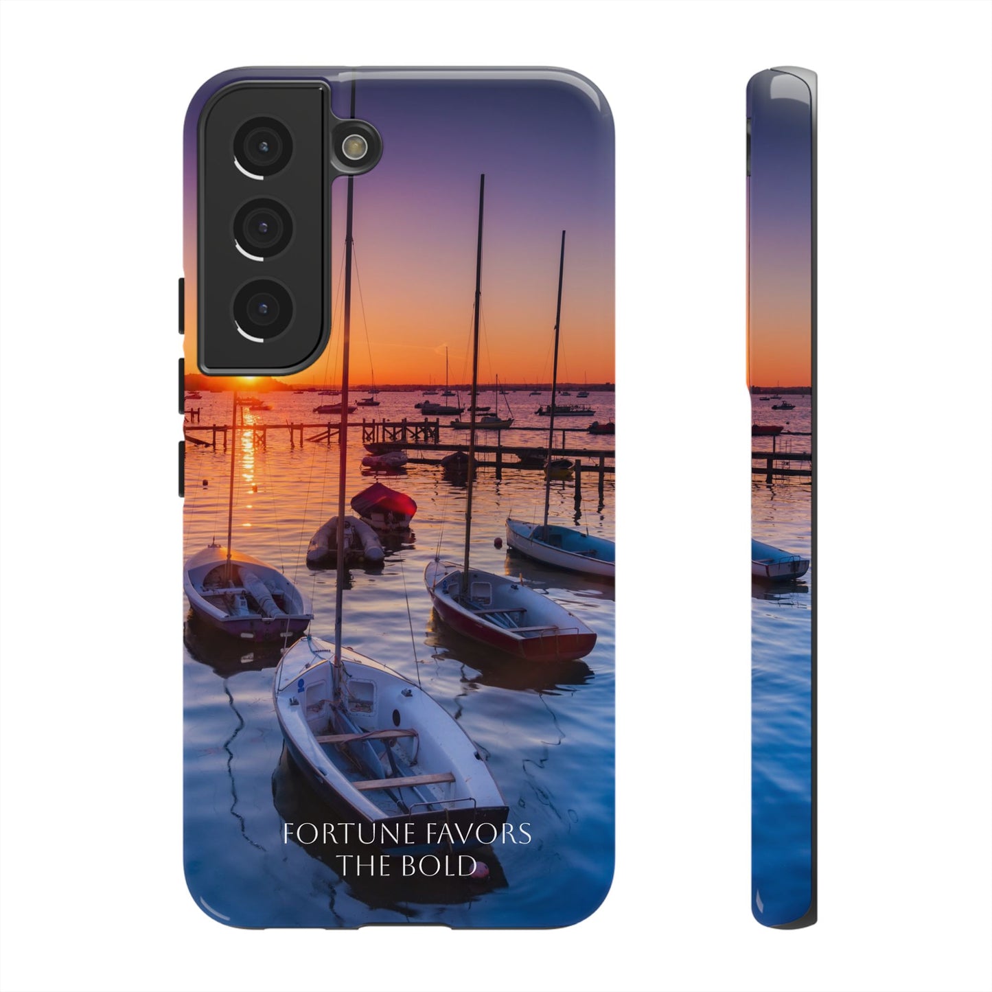 Fortune Favors the Bold: Sunset Sail Phone Case for iPhone, Samsung Galaxy and Google Pixel devices