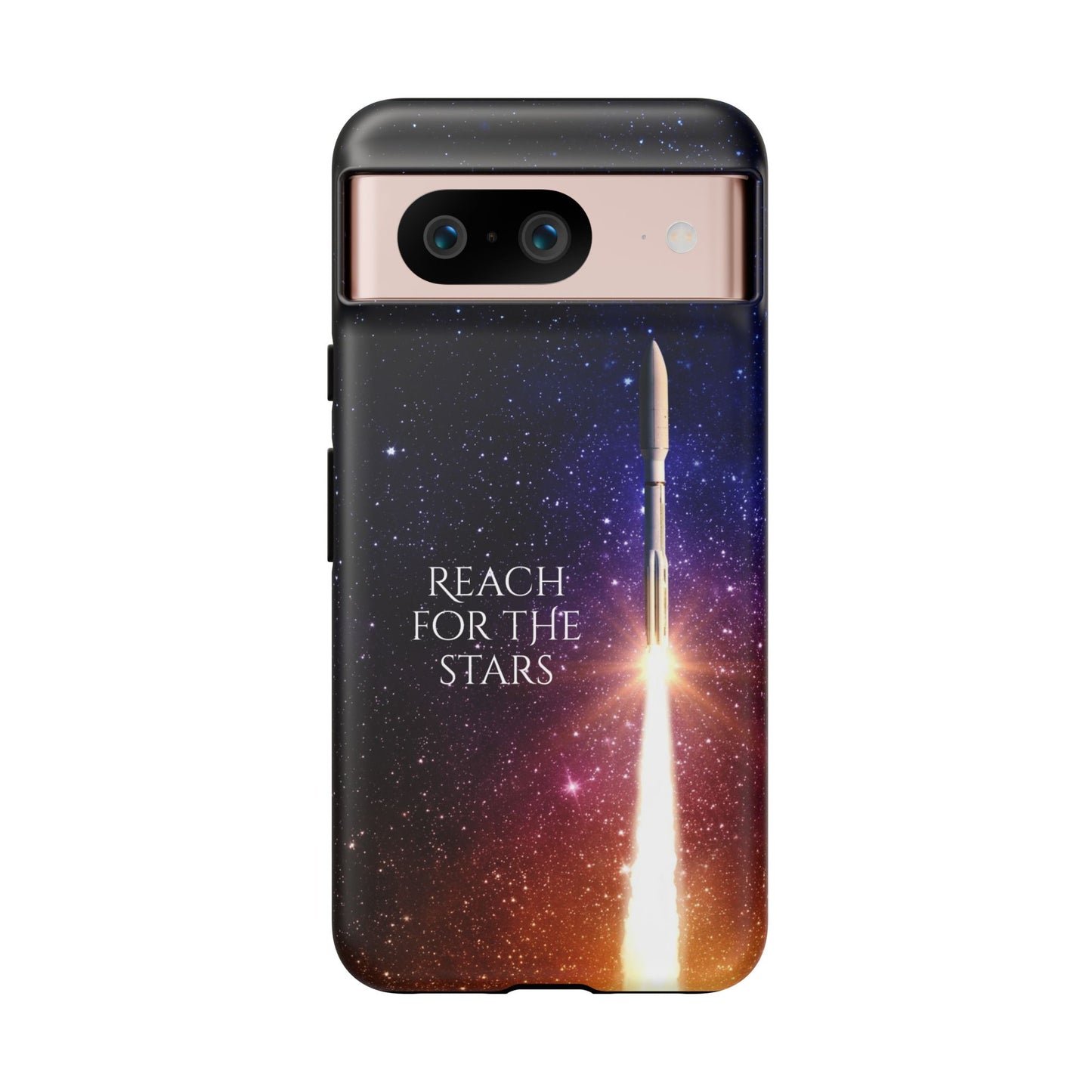 Reach for the stars: rocket illustrated phone case for iPhone, Samsung Galaxy and Pixel devices