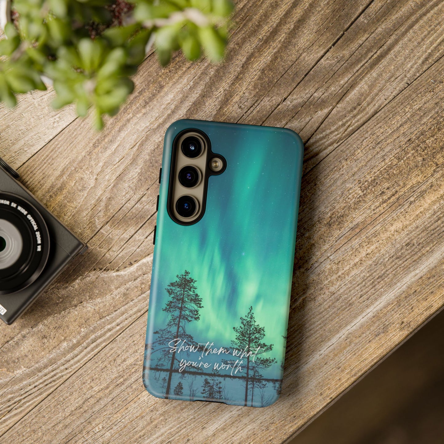 Show them what you're worth: Aurora borealis-inspired phone case for iPhone, Galaxy and Pixel devices