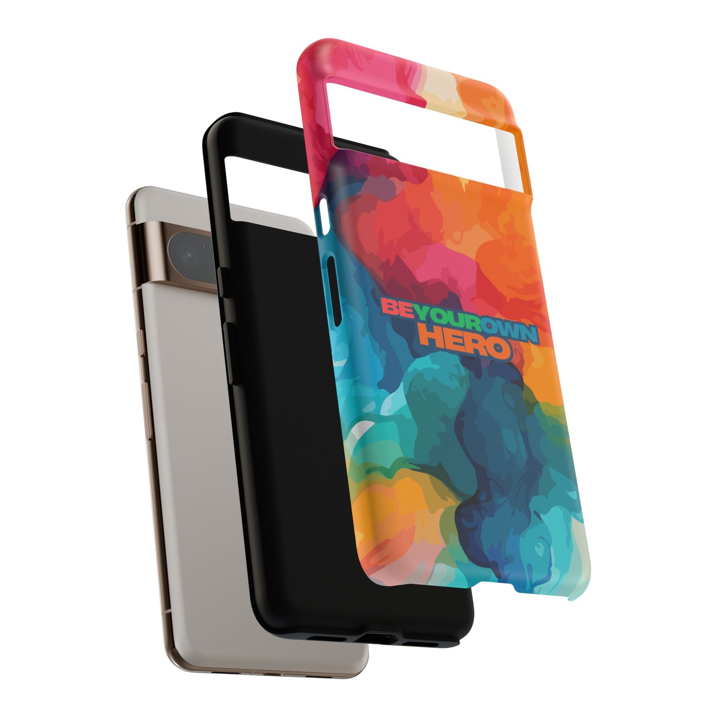 Be Your Own Hero: Tough Case for iPhone, Samsung Galaxy and Google Pixel