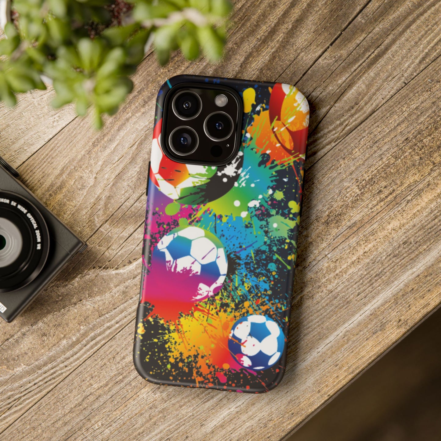 Footballer's Phone Case: Vibrant Case for iPhone, Samsung Galaxy and Google Pixel devices