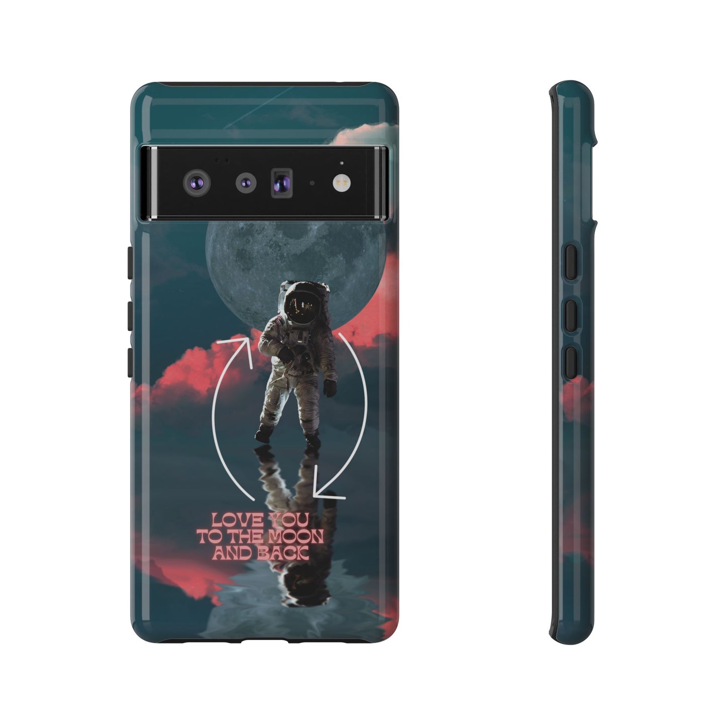 Love You to the Moon and Back: Romance-themed phone case for iPhone, Samsung Galaxy and Google Pixel devices