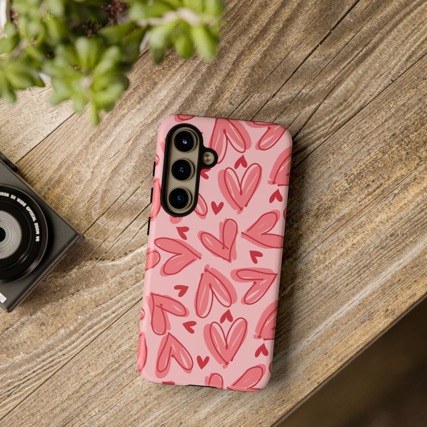 Hearts: Tough Case for iPhone, Samsung Galaxy and Google Pixel devices