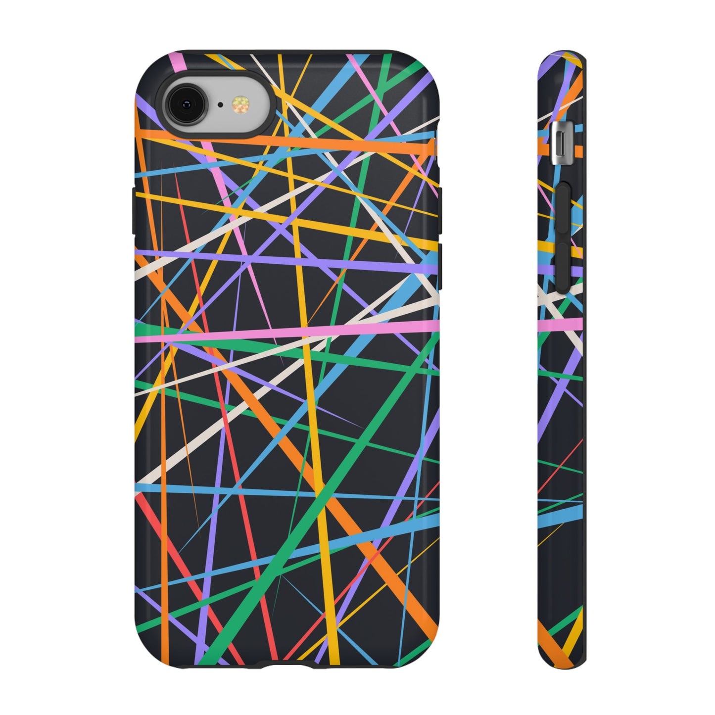 Spectrum Grid: Abstract, Intersecting Line Patterns Phone Case for iPhone, Samsung and Google Pixel devices