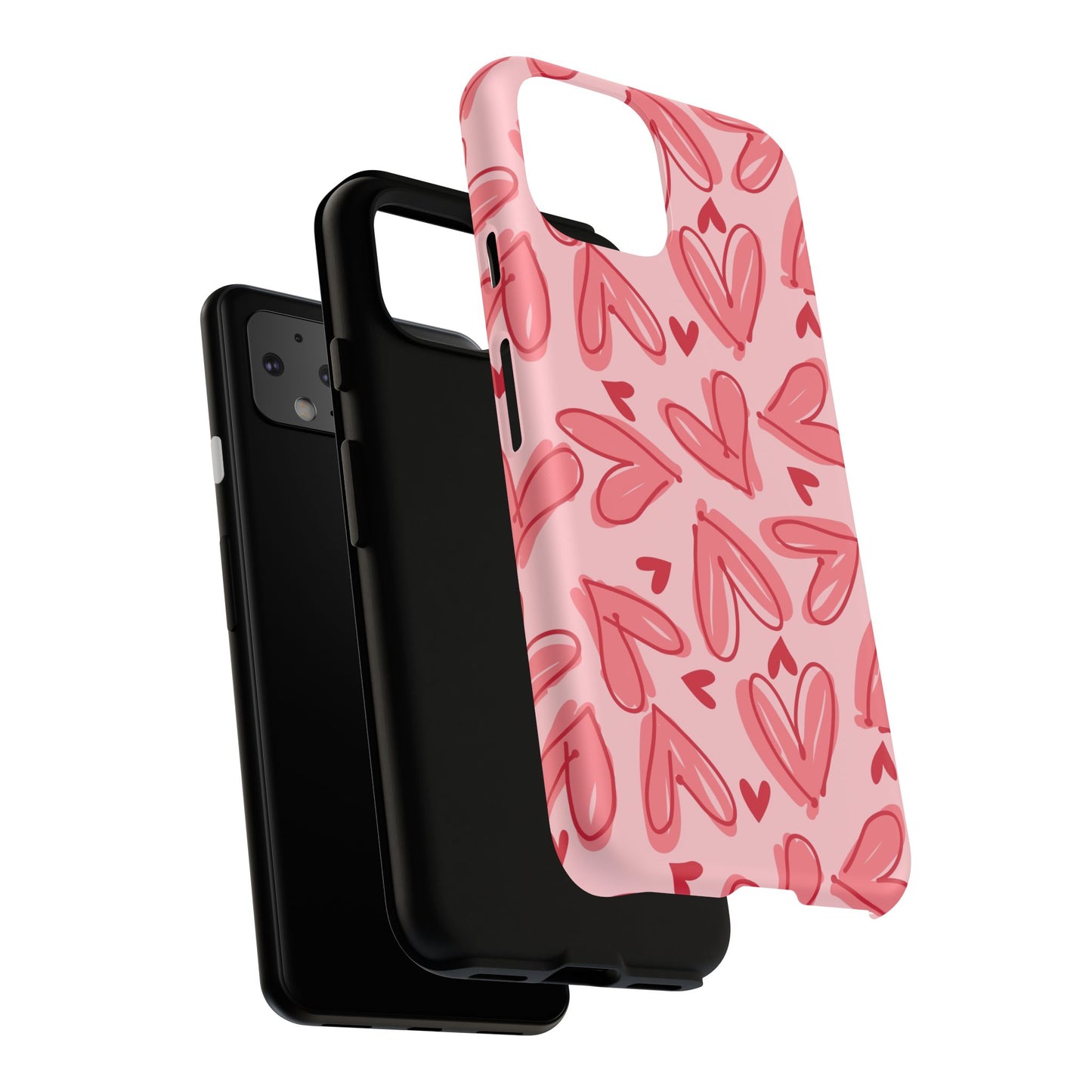 Hearts: Tough Case for iPhone, Samsung Galaxy and Google Pixel devices