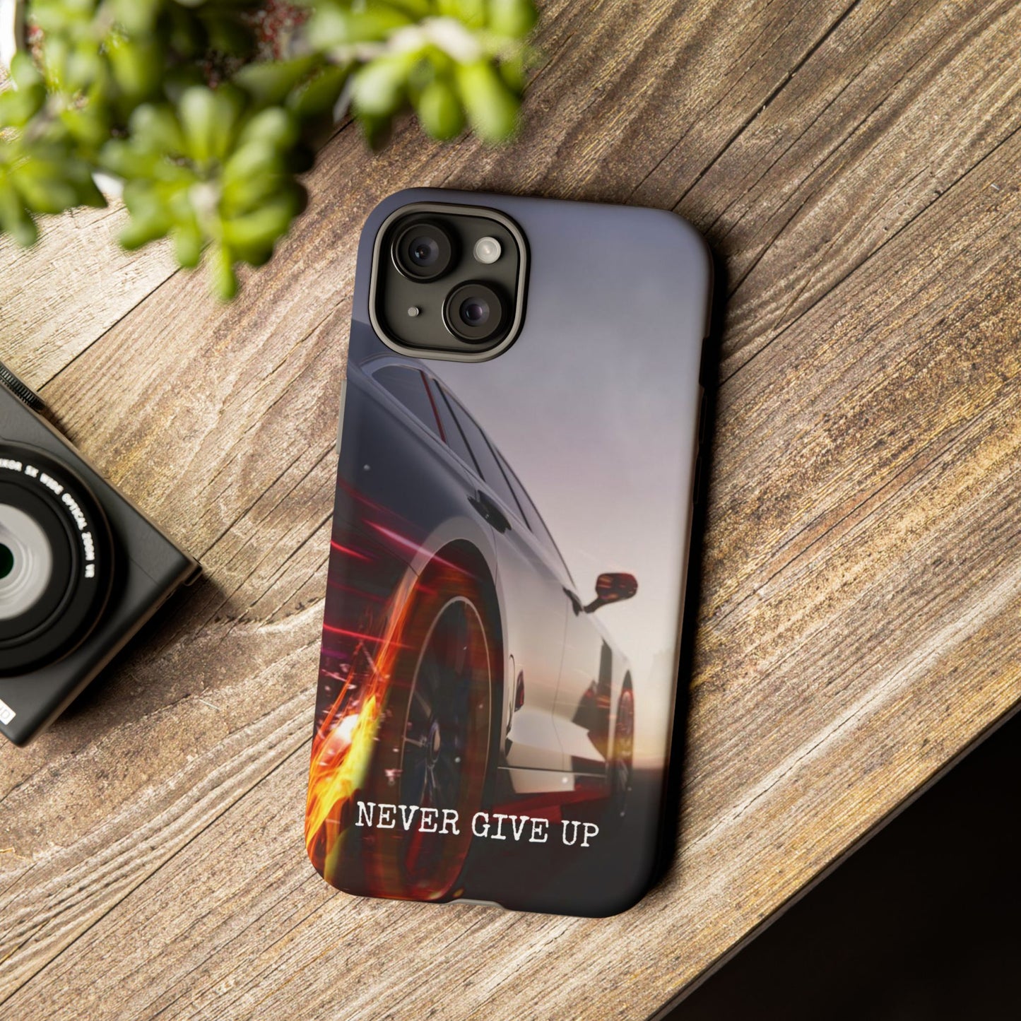 Never Give Up v2: Tough Case for iPhone, Samsung Galaxy and Google Pixel