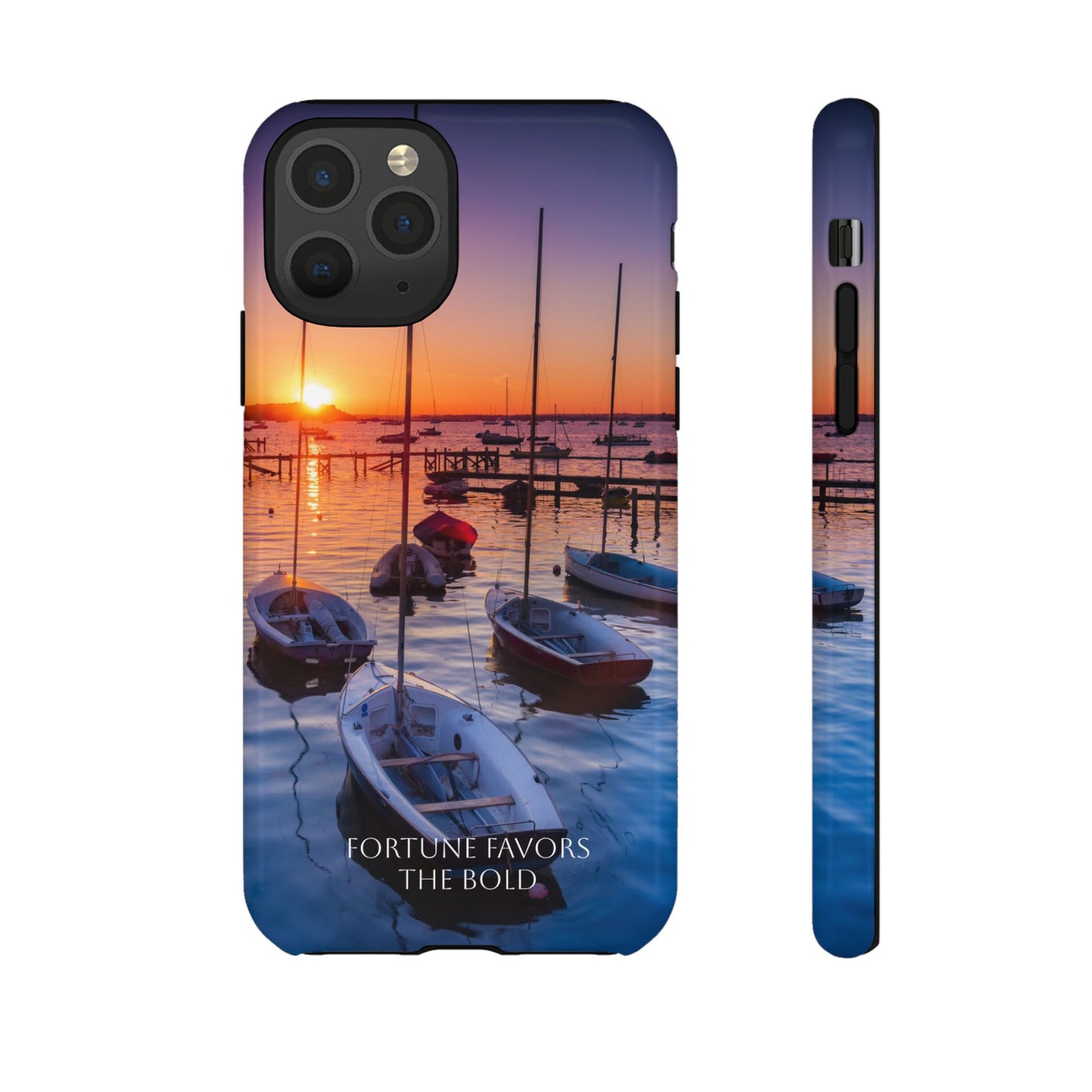 Fortune Favors the Bold: Sunset Sail Phone Case for iPhone, Samsung Galaxy and Google Pixel devices