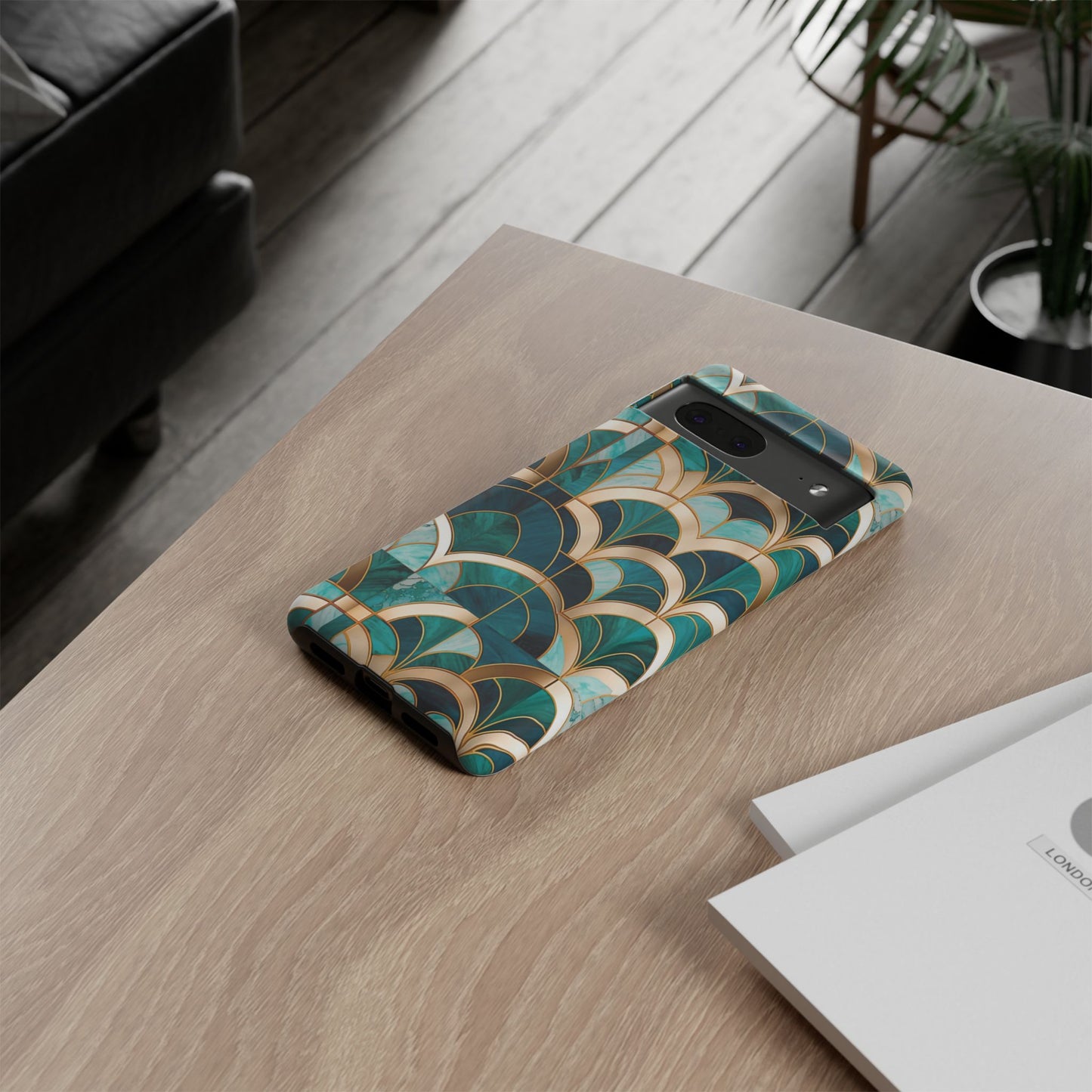 Elegant Green: Tough Case for Apple iPhone, Samsung Galaxy and Google Pixel