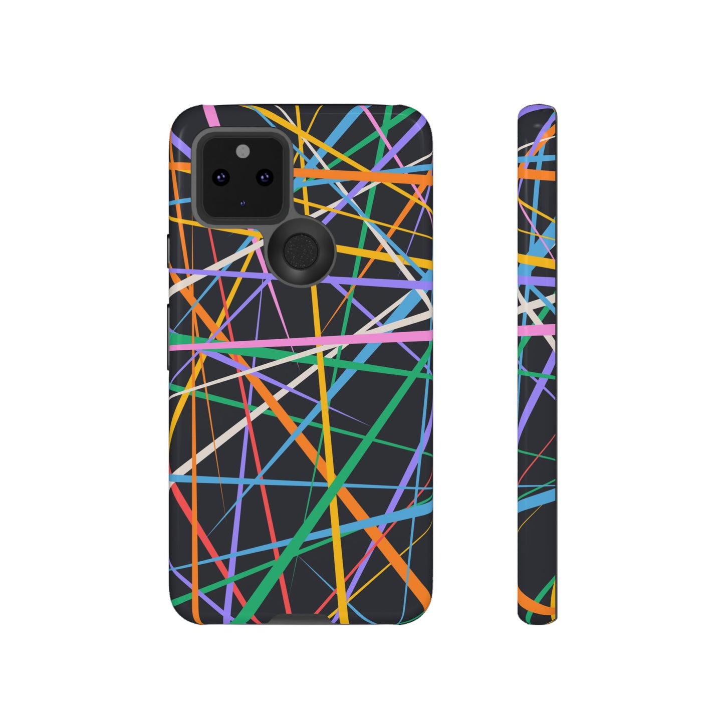 Spectrum Grid: Abstract, Intersecting Line Patterns Phone Case for iPhone, Samsung and Google Pixel devices