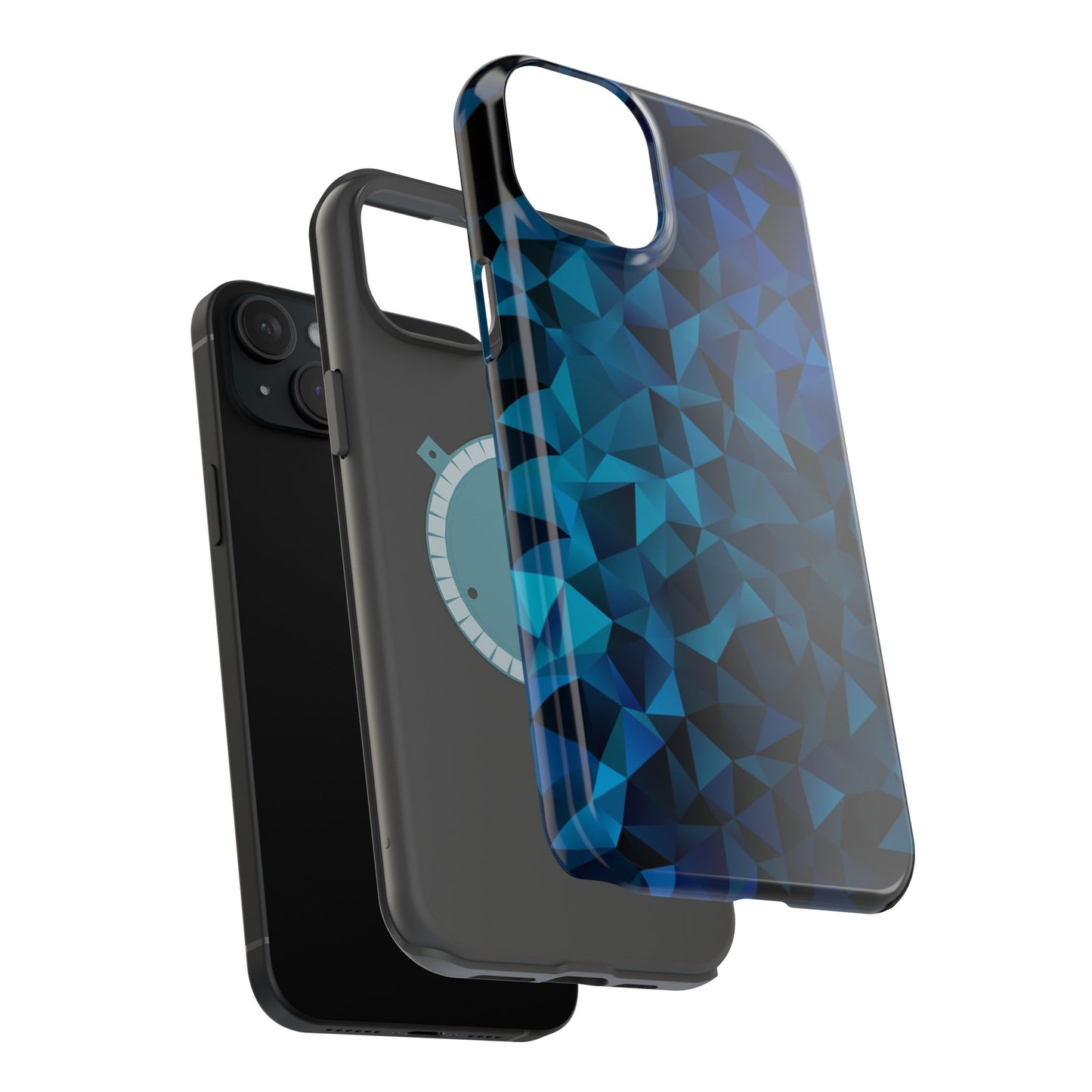 Blue Diamonds (MagSafe version): Elegant phone case for iPhone