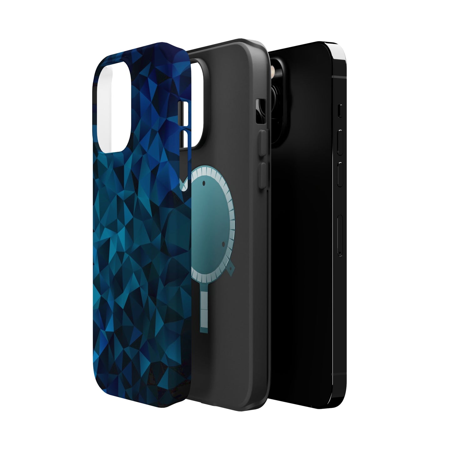 Blue Diamonds (MagSafe version): Elegant phone case for iPhone