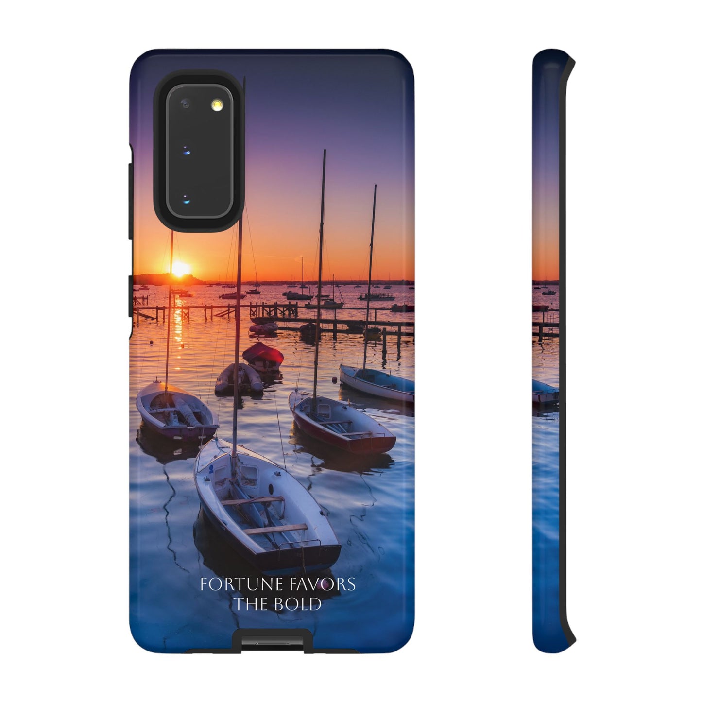 Fortune Favors the Bold: Sunset Sail Phone Case for iPhone, Samsung Galaxy and Google Pixel devices