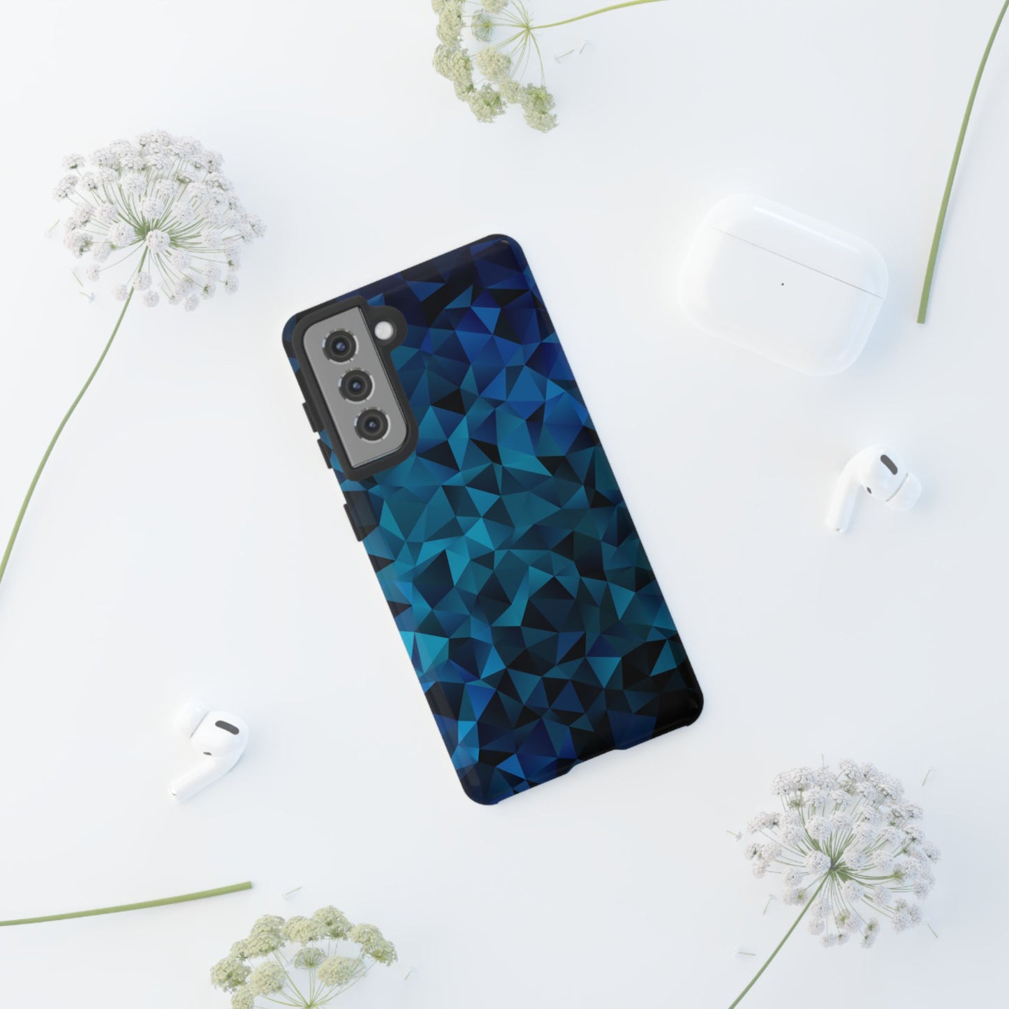 Blue Diamonds: Phone Case with Elegant Prints for iPhone, Samsung Galaxy and Google Pixel devices