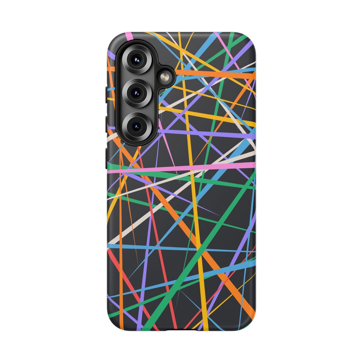 Spectrum Grid: Abstract, Intersecting Line Patterns Phone Case for iPhone, Samsung and Google Pixel devices