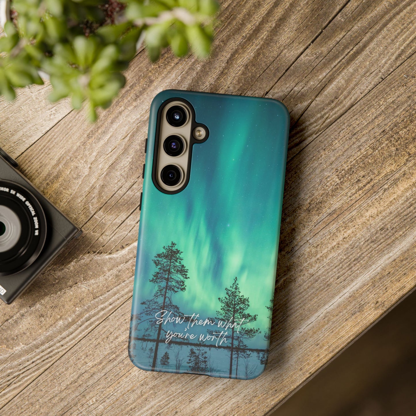 Show them what you're worth: Aurora borealis-inspired phone case for iPhone, Galaxy and Pixel devices