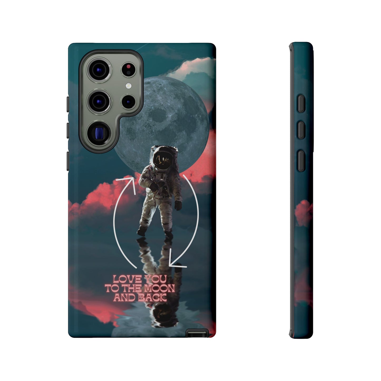 Love You to the Moon and Back: Romance-themed phone case for iPhone, Samsung Galaxy and Google Pixel devices