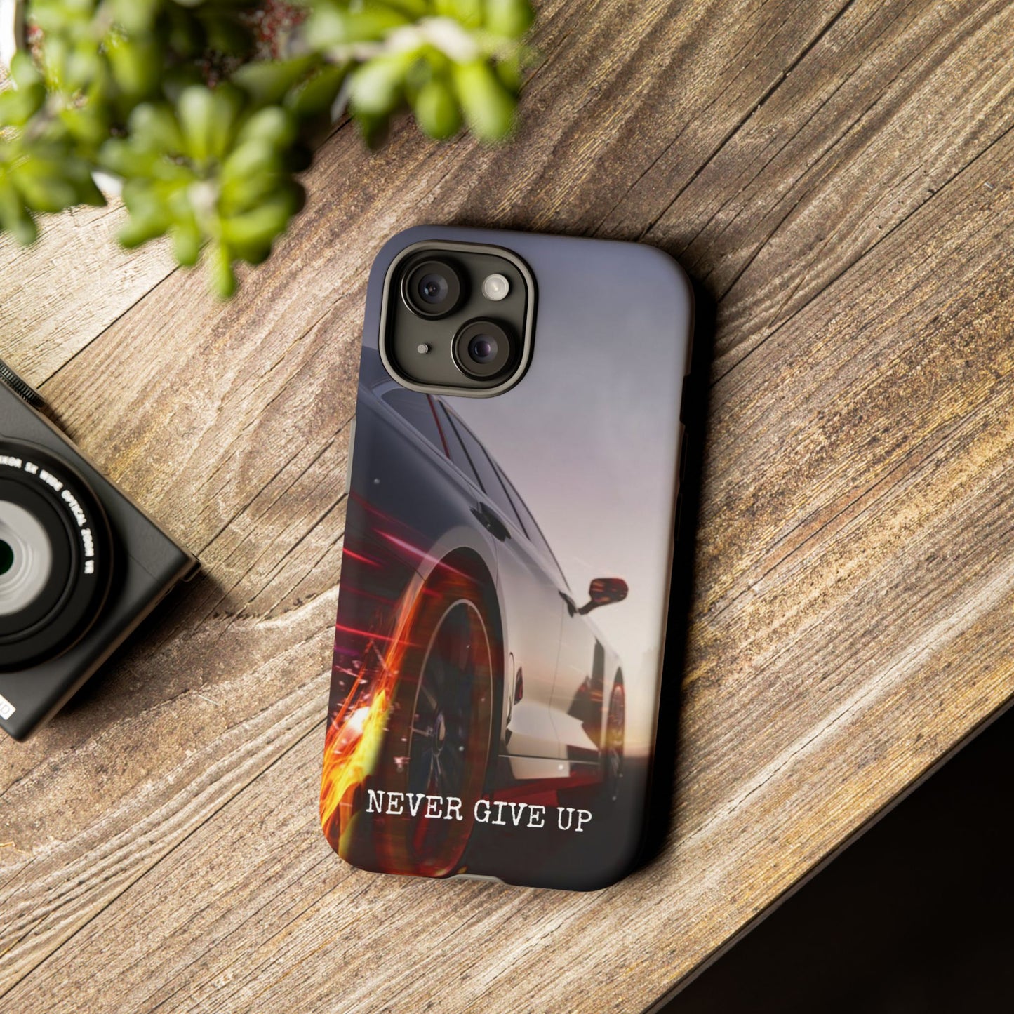 Never Give Up v2: Tough Case for iPhone, Samsung Galaxy and Google Pixel