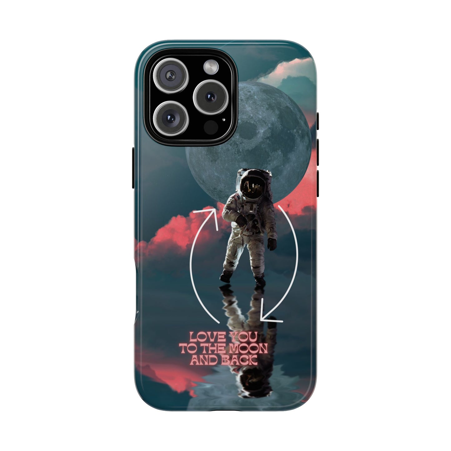 Love You to the Moon and Back: Romance-themed phone case for iPhone, Samsung Galaxy and Google Pixel devices