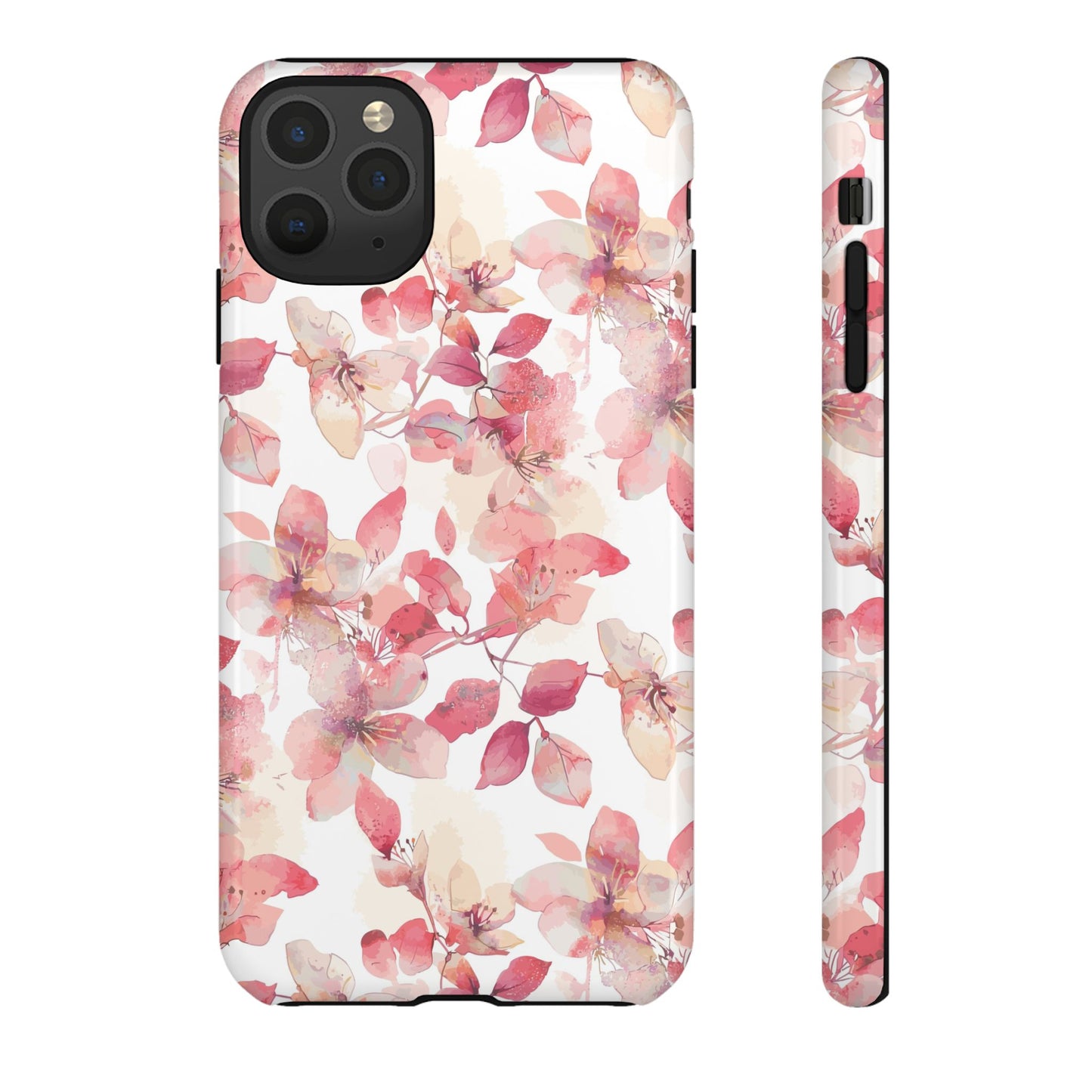 Watercolor Flowers: Tough Case for iPhone, Samsung Galaxy and Google Pixel devices