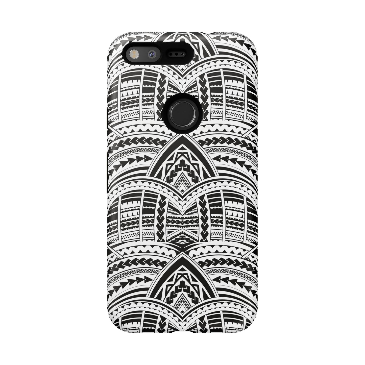Tatoeage: telefoonhoesje met tribalpatroon voor iPhone, Samsung Galaxy en Google Pixel