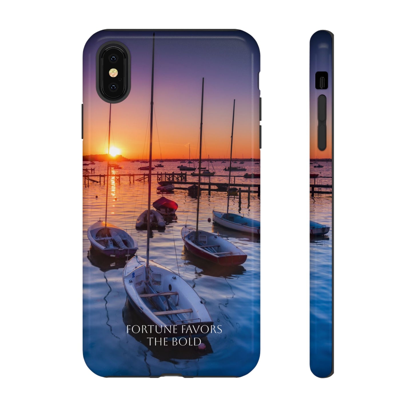 Fortune Favors the Bold: Sunset Sail Phone Case for iPhone, Samsung Galaxy and Google Pixel devices
