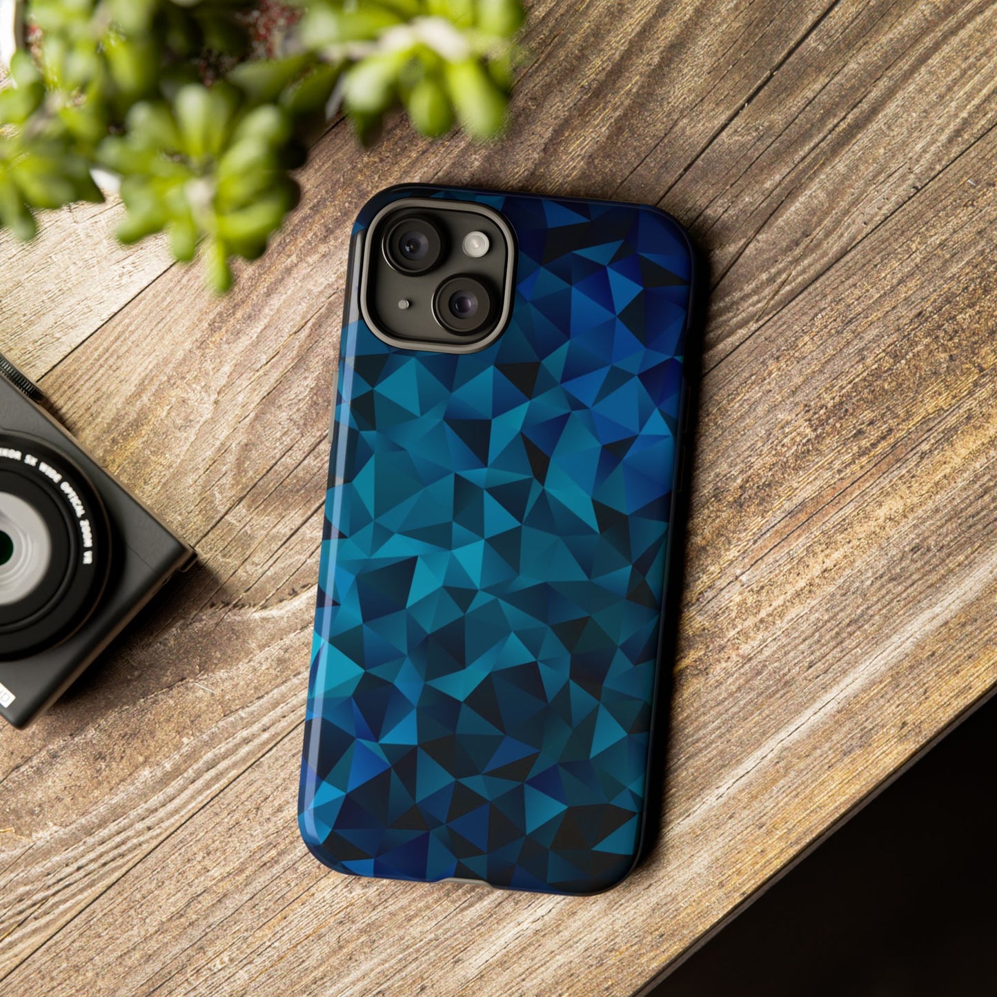 Blue Diamonds: Phone Case with Elegant Prints for iPhone, Samsung Galaxy and Google Pixel devices