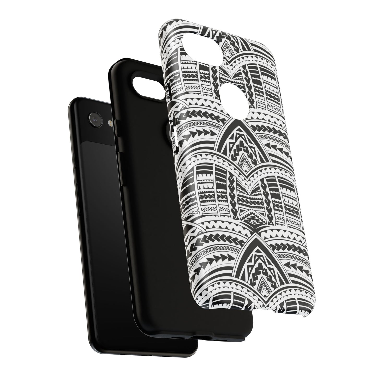 Tatoeage: telefoonhoesje met tribalpatroon voor iPhone, Samsung Galaxy en Google Pixel