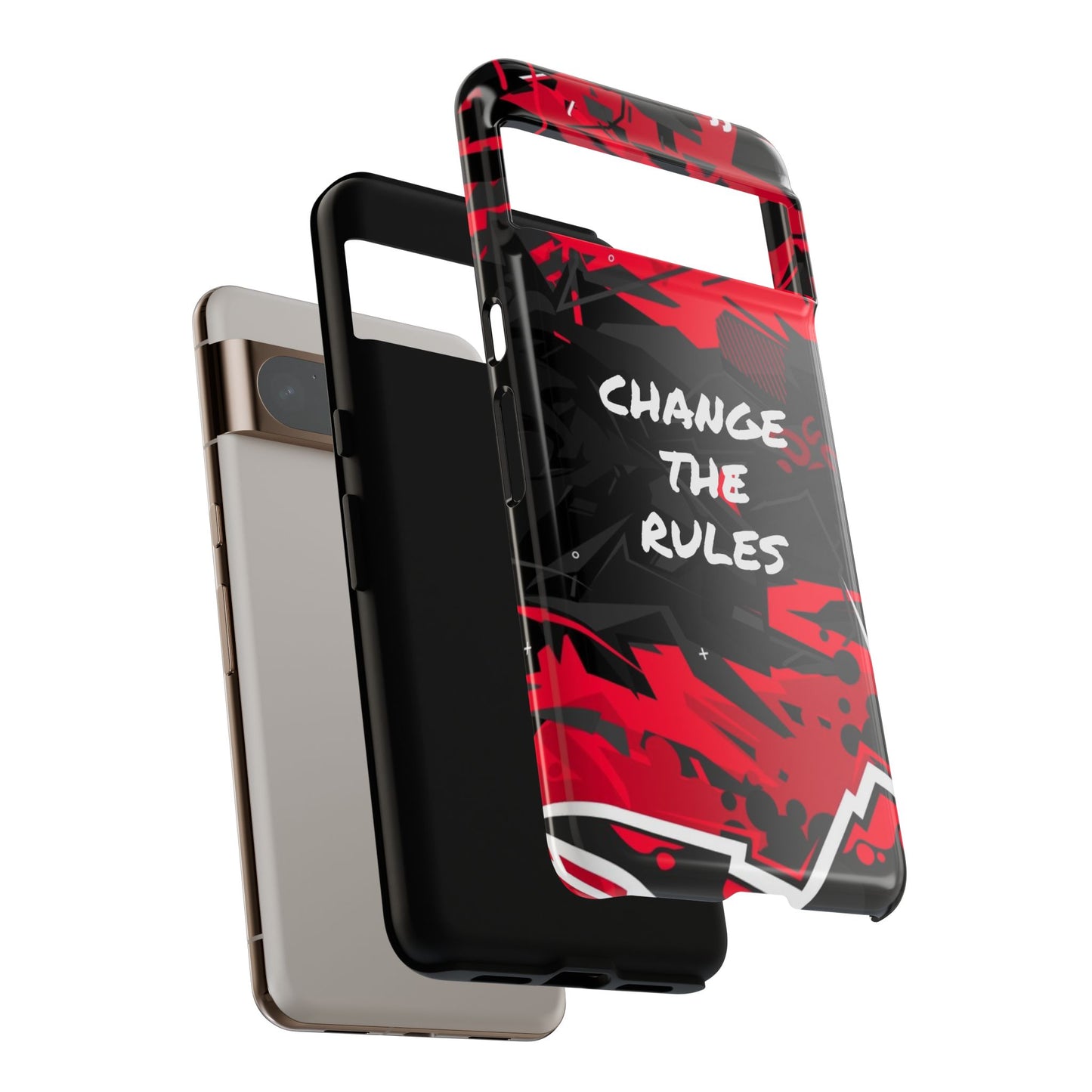 Verander de regels: stevige hoes voor iPhone-, Galaxy- en Pixel-apparaten