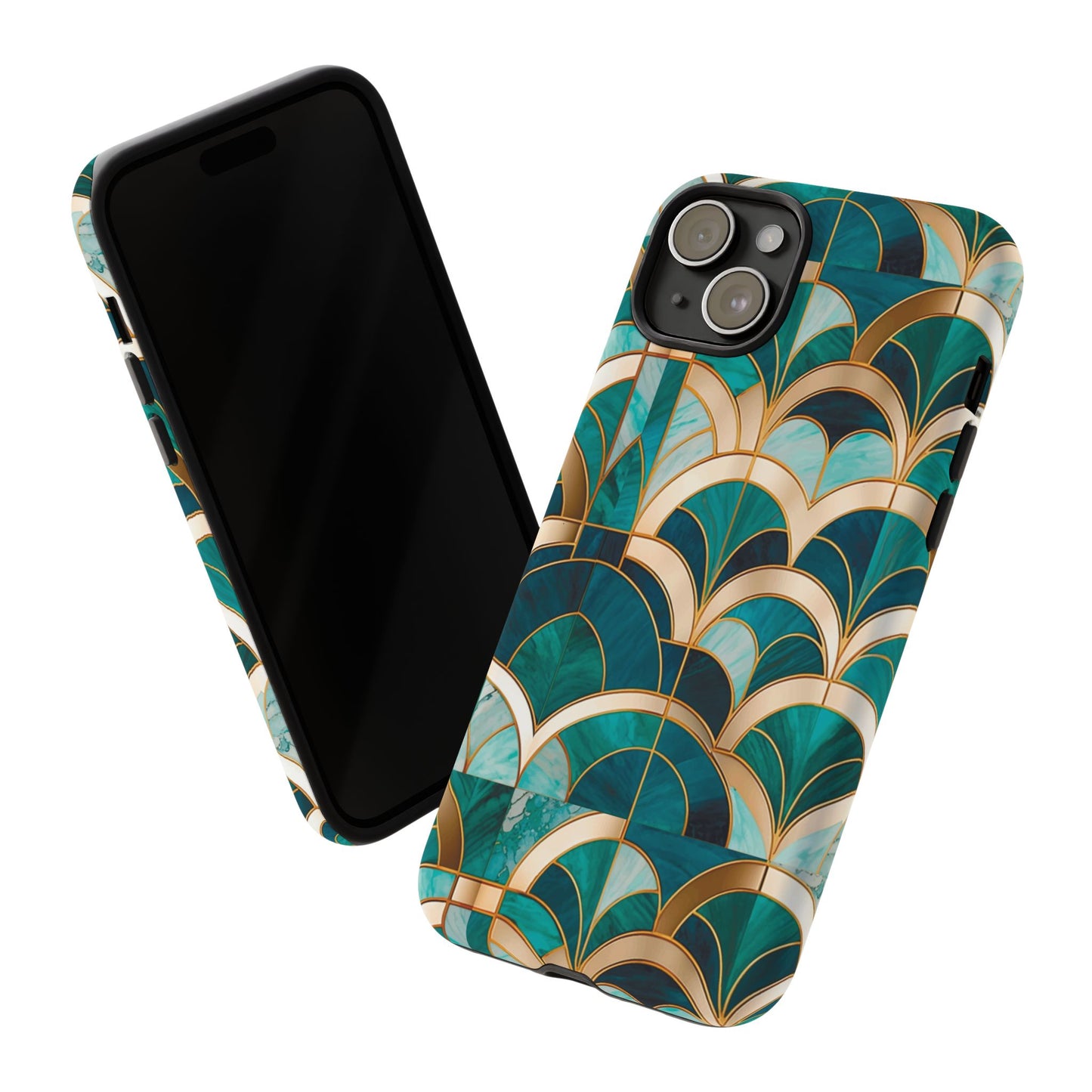 Elegant Green: Tough Case for Apple iPhone, Samsung Galaxy and Google Pixel