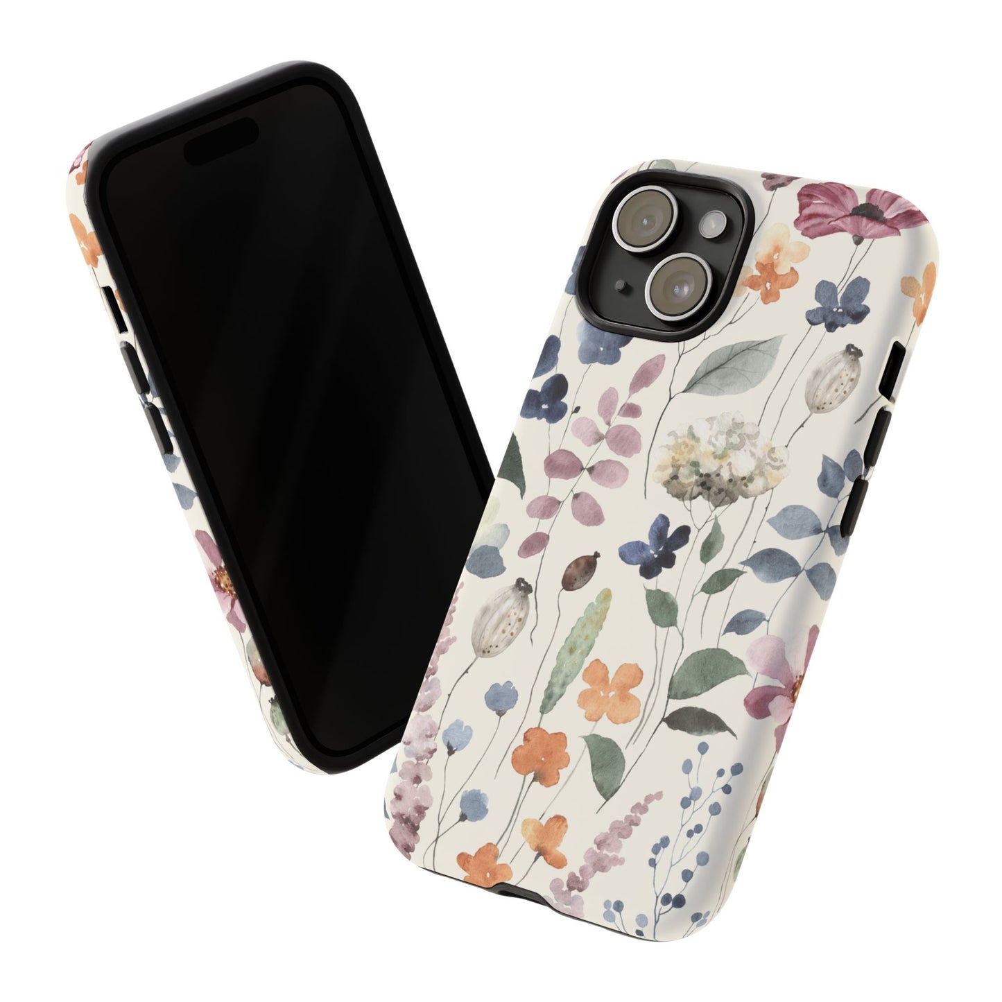 Floral prints phone case for iPhone, Samsung Galaxy and Pixel devices
