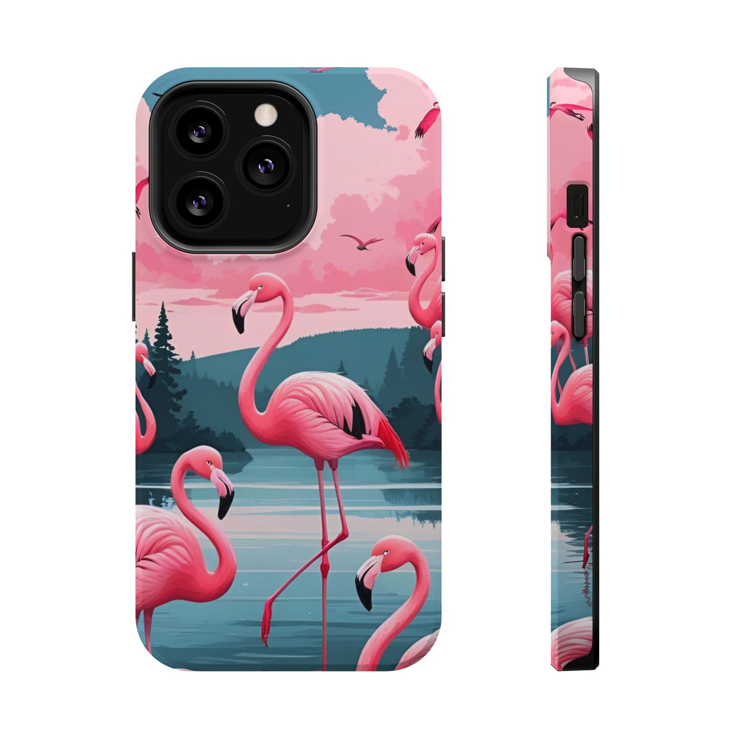 Velvet Skies Flamingo Case MagSafe phone case for Apple iPhone