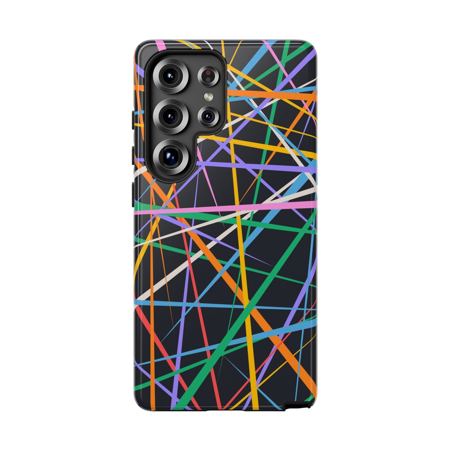 Spectrum Grid: Abstract, Intersecting Line Patterns Phone Case for iPhone, Samsung and Google Pixel devices