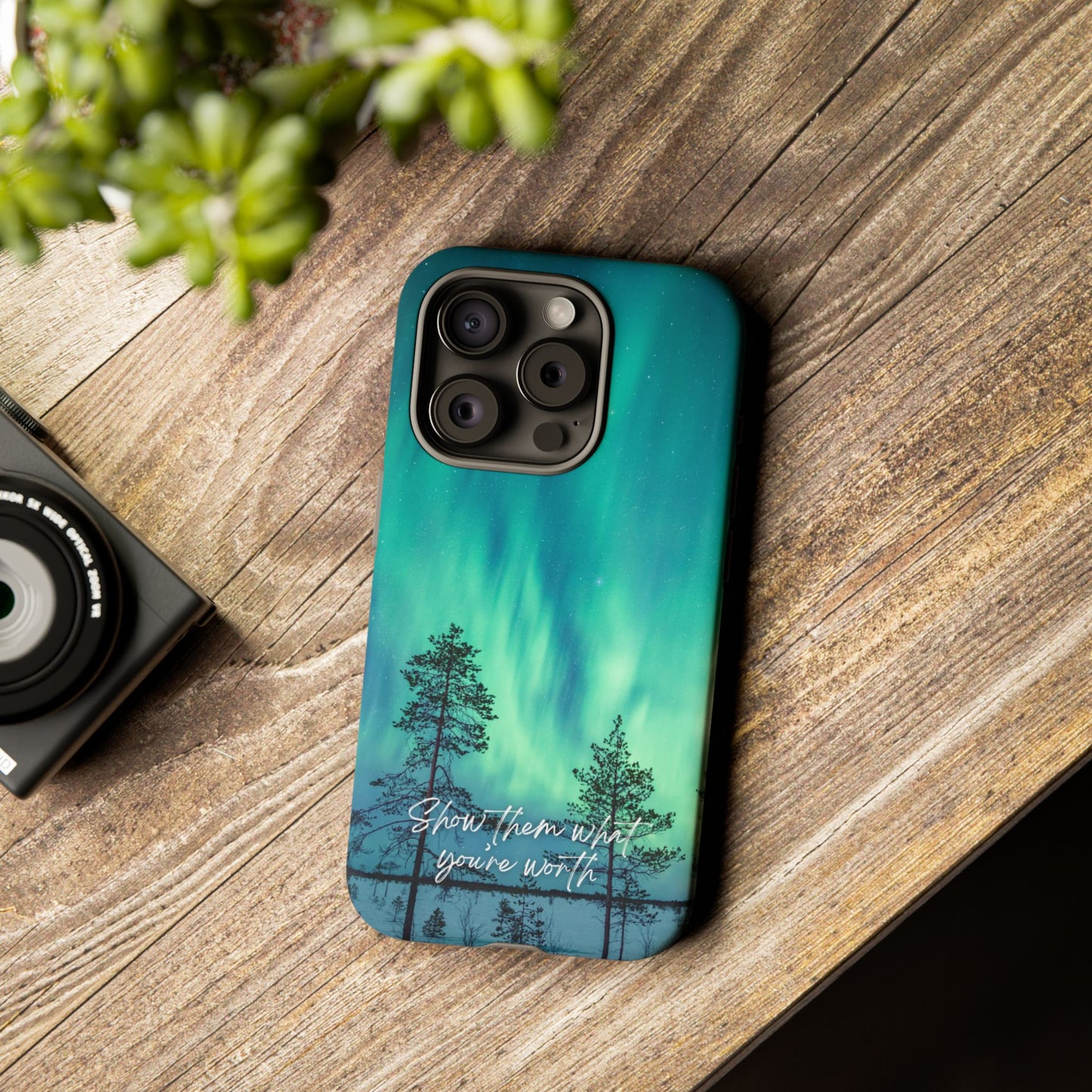 Show them what you're worth: Aurora borealis-inspired phone case for iPhone, Galaxy and Pixel devices