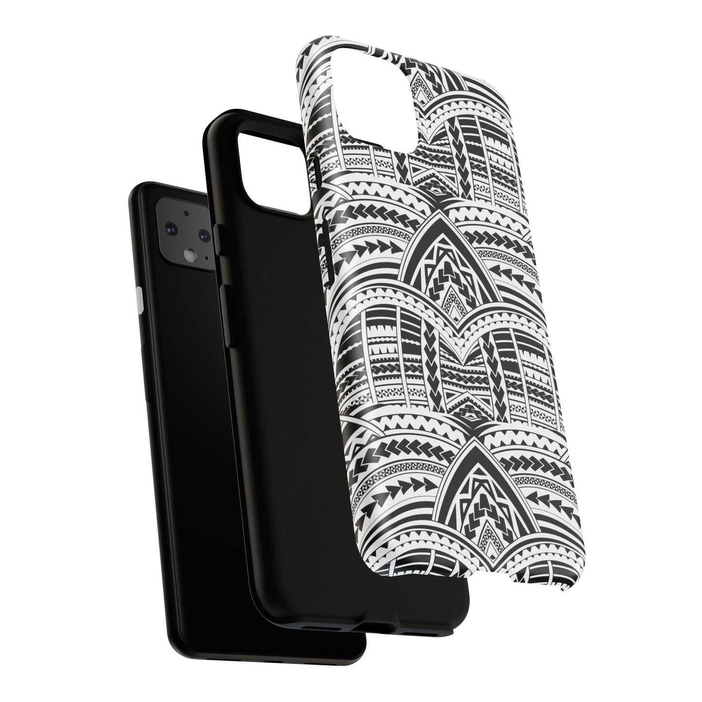 Tatoeage: telefoonhoesje met tribalpatroon voor iPhone, Samsung Galaxy en Google Pixel