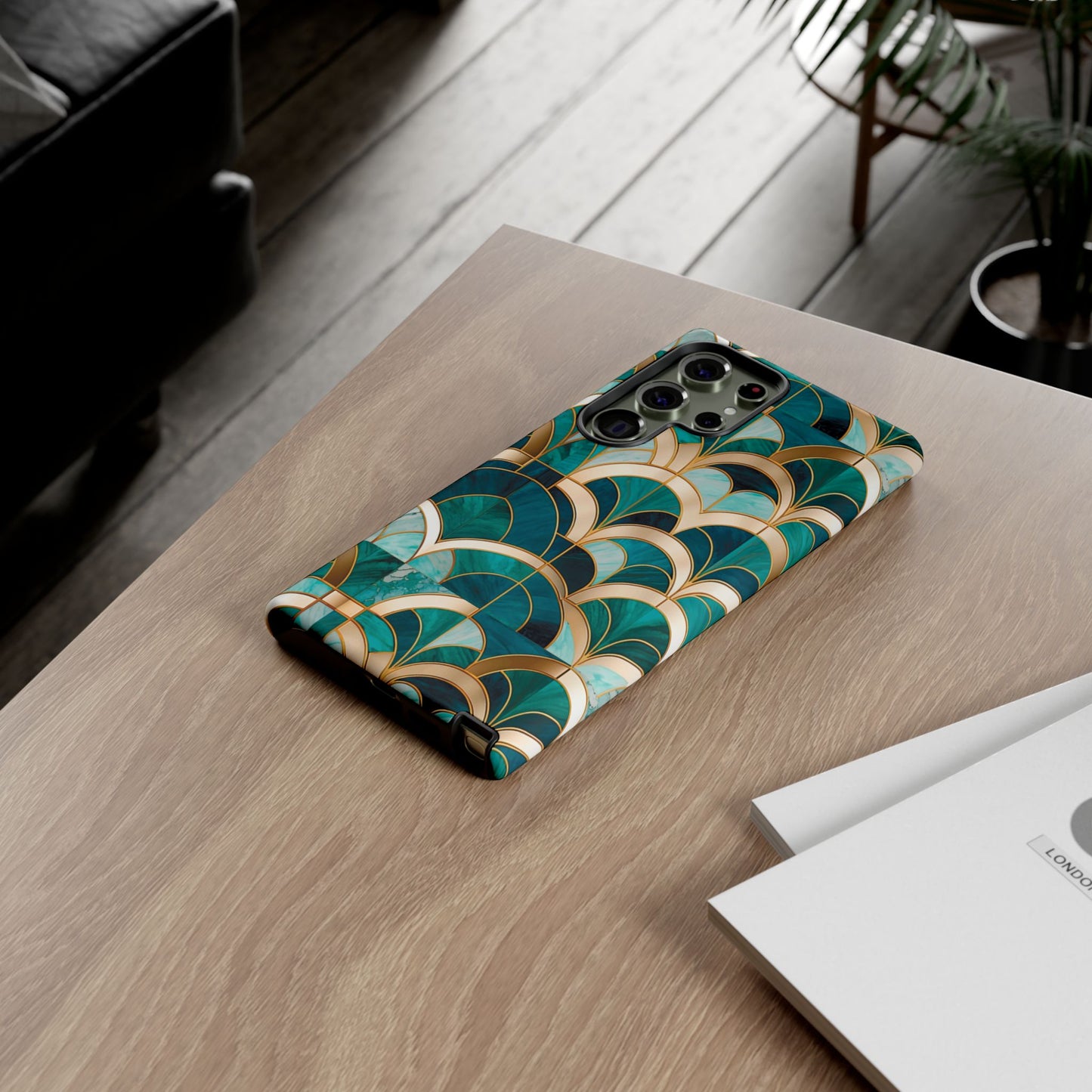 Elegant Green: Tough Case for Apple iPhone, Samsung Galaxy and Google Pixel
