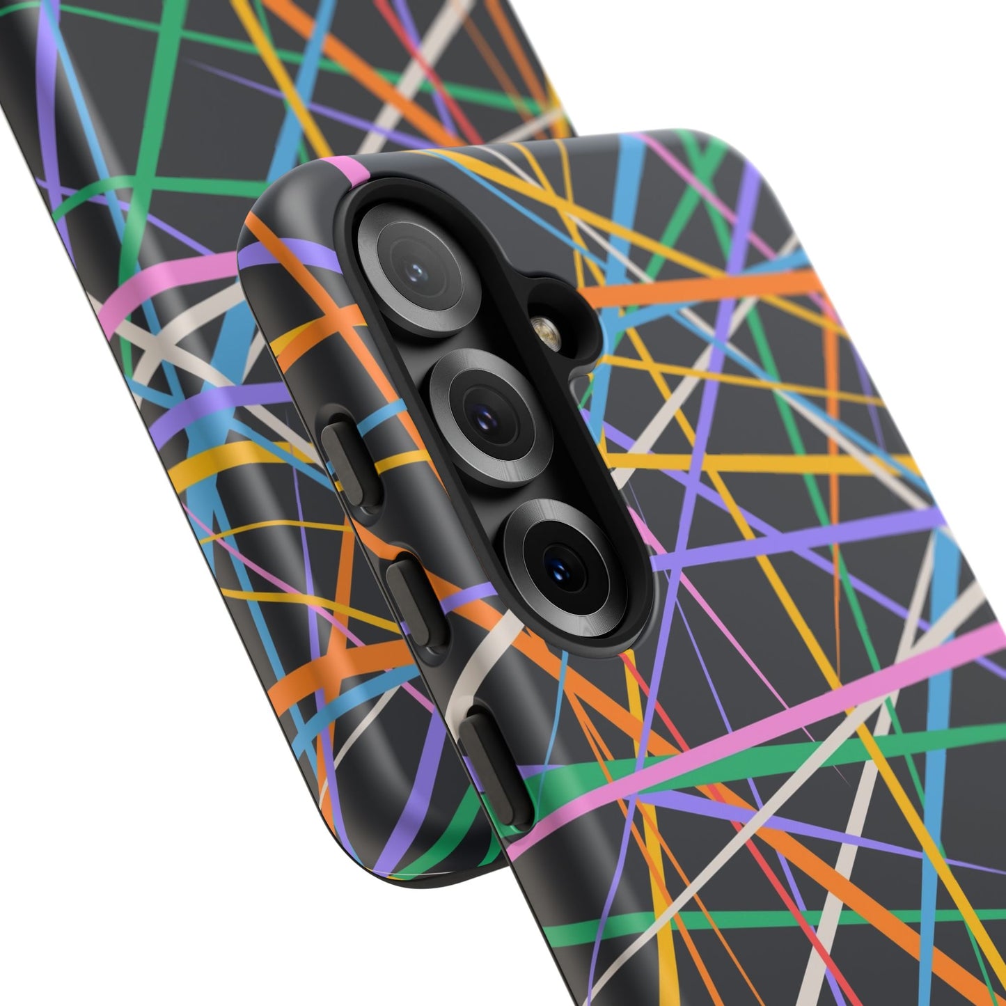 Spectrum Grid: Abstract, Intersecting Line Patterns Phone Case for iPhone, Samsung and Google Pixel devices
