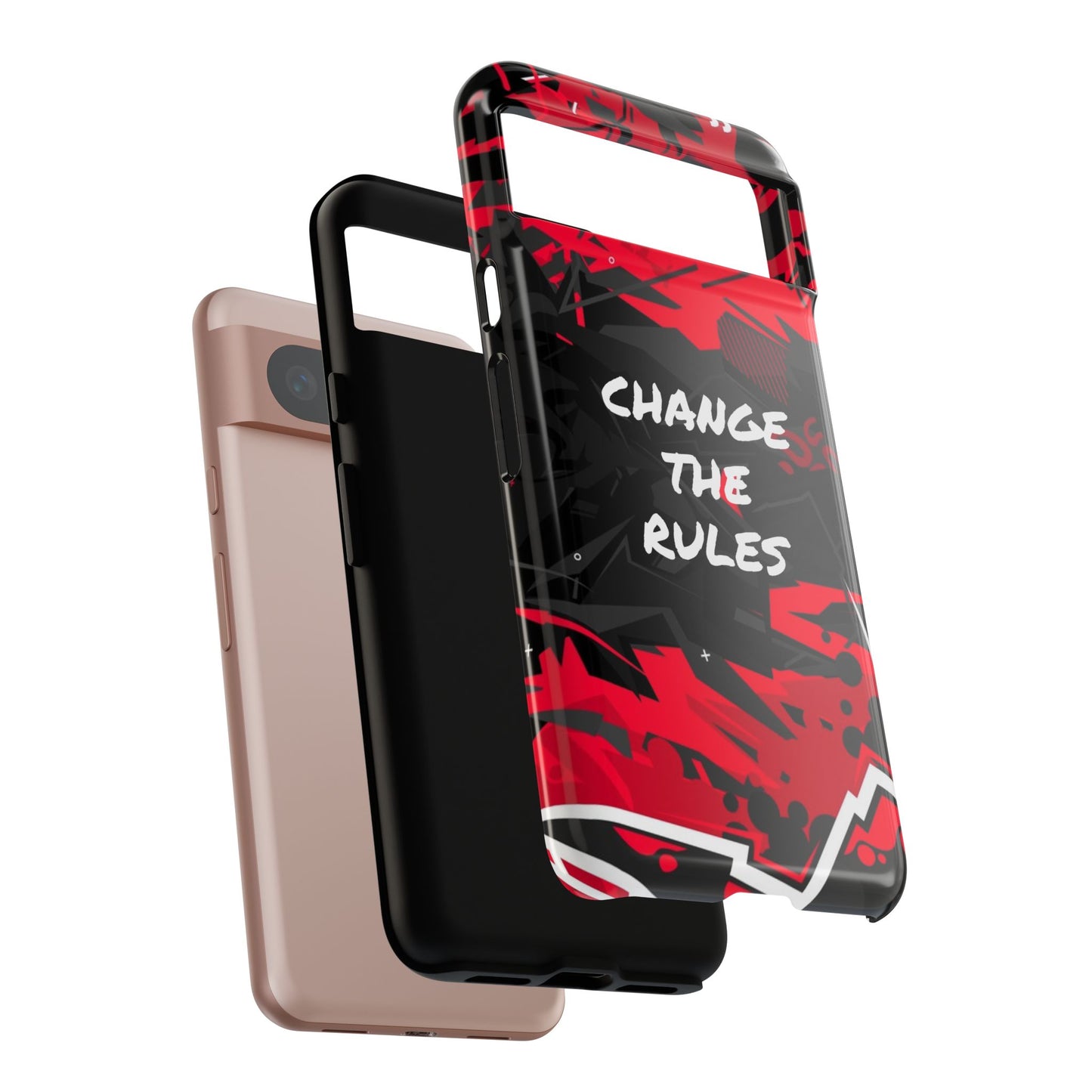 Verander de regels: stevige hoes voor iPhone-, Galaxy- en Pixel-apparaten