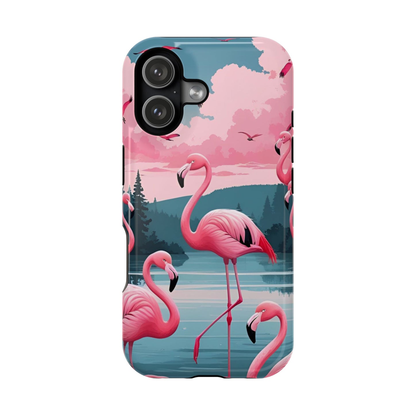 Velvet Skies Flamingo Case MagSafe phone case for Apple iPhone
