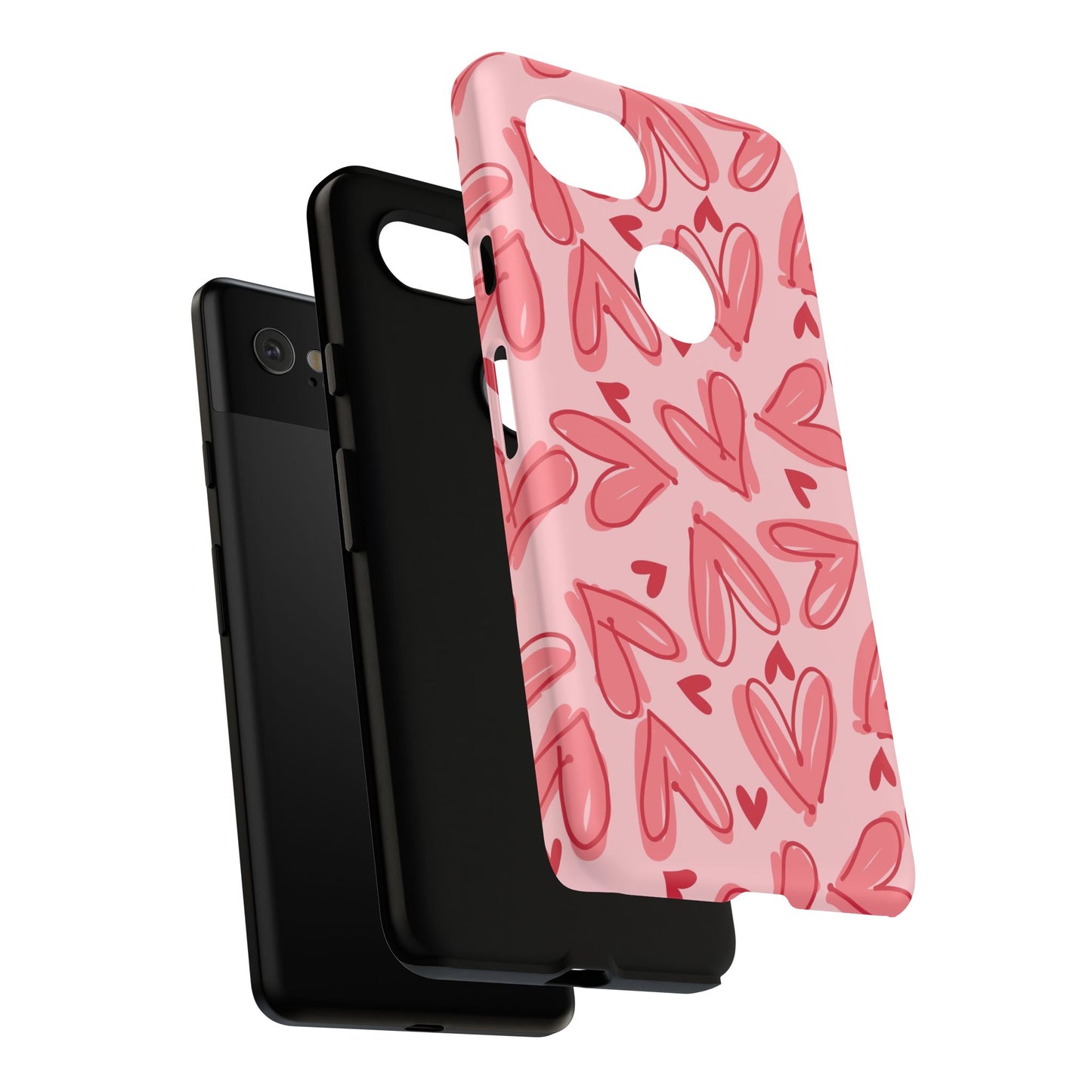 Hearts: Tough Case for iPhone, Samsung Galaxy and Google Pixel devices