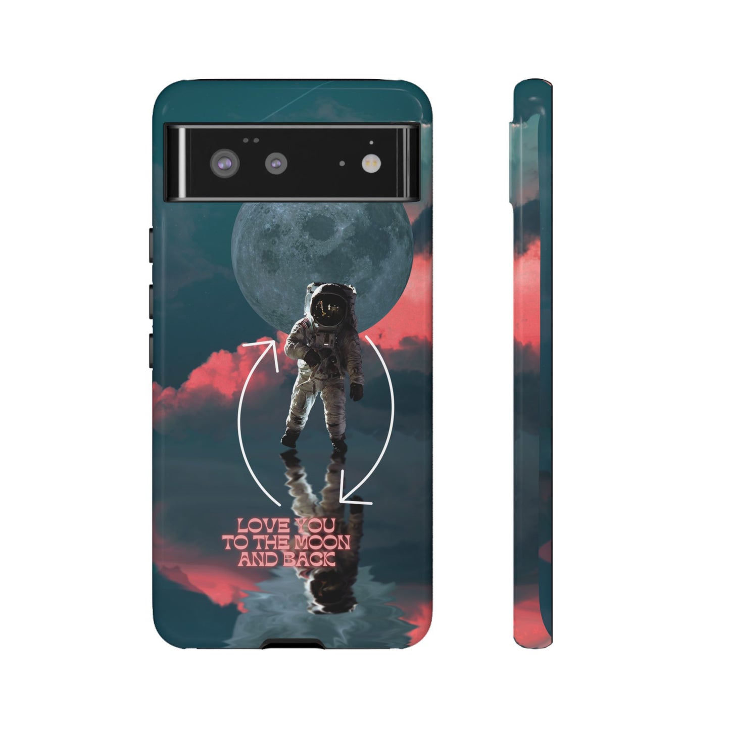 Love You to the Moon and Back: Romance-themed phone case for iPhone, Samsung Galaxy and Google Pixel devices