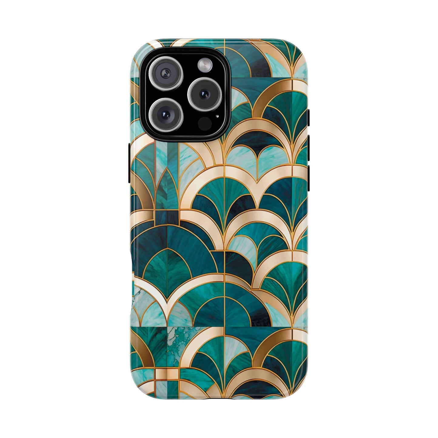 Elegant Green: Tough Case for Apple iPhone, Samsung Galaxy and Google Pixel