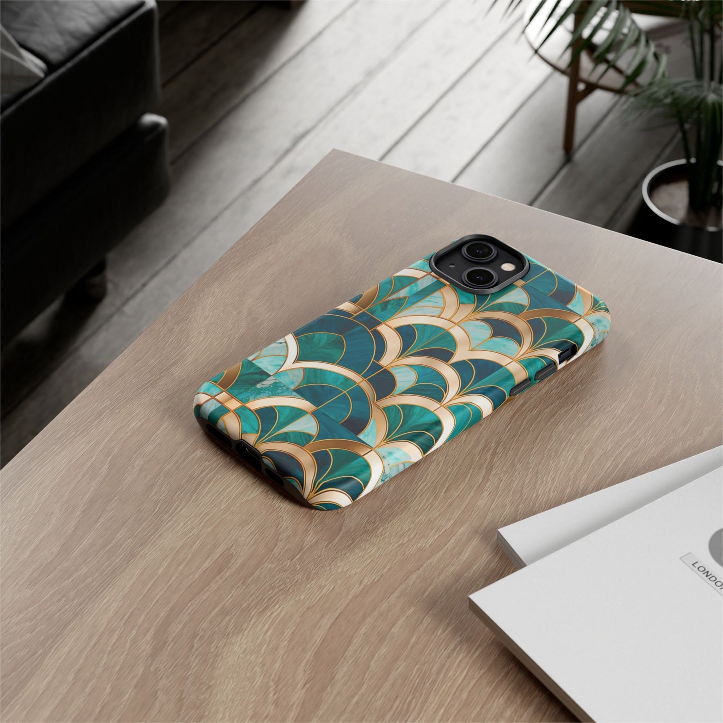 Elegant Green: Tough Case for Apple iPhone, Samsung Galaxy and Google Pixel
