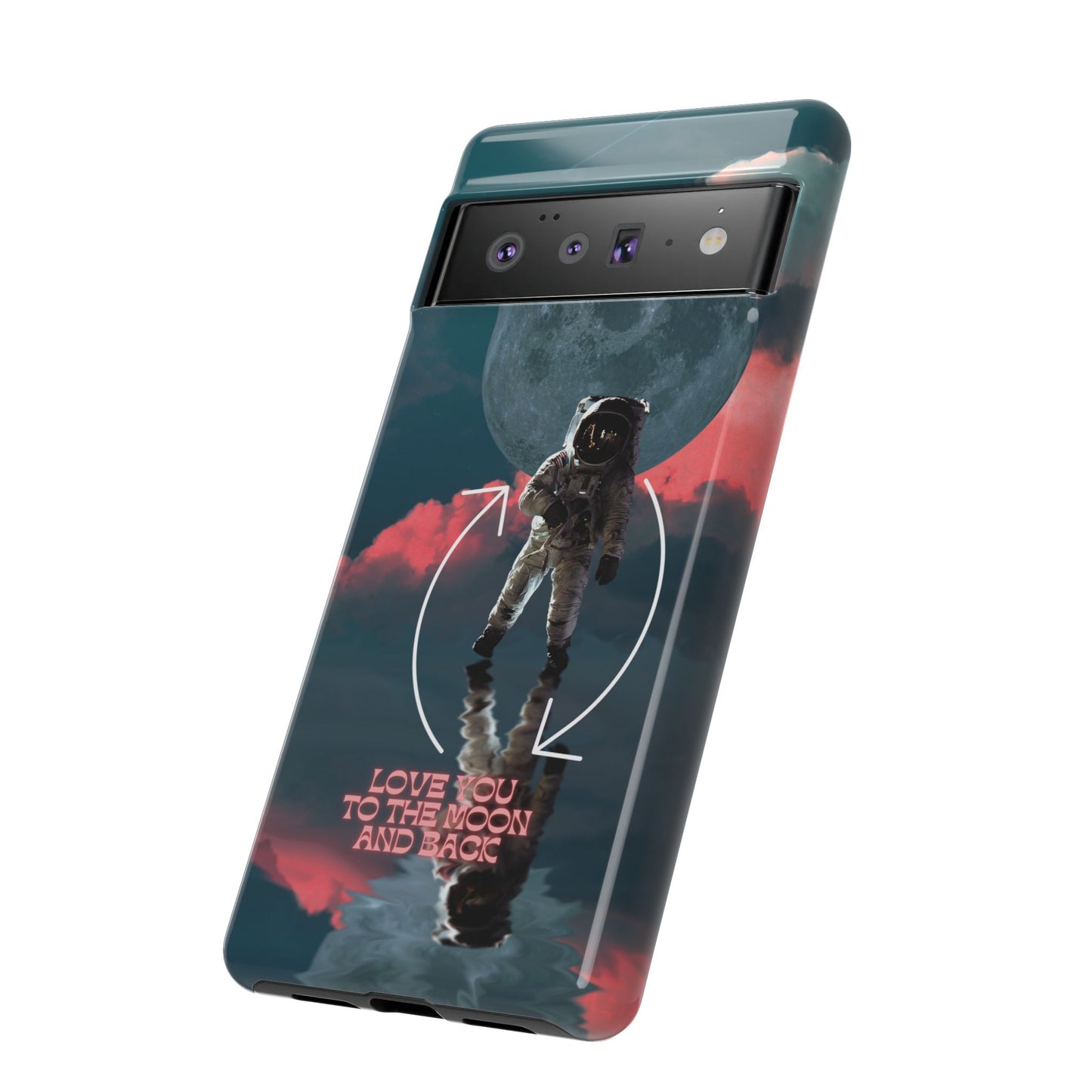 Love You to the Moon and Back: Romance-themed phone case for iPhone, Samsung Galaxy and Google Pixel devices