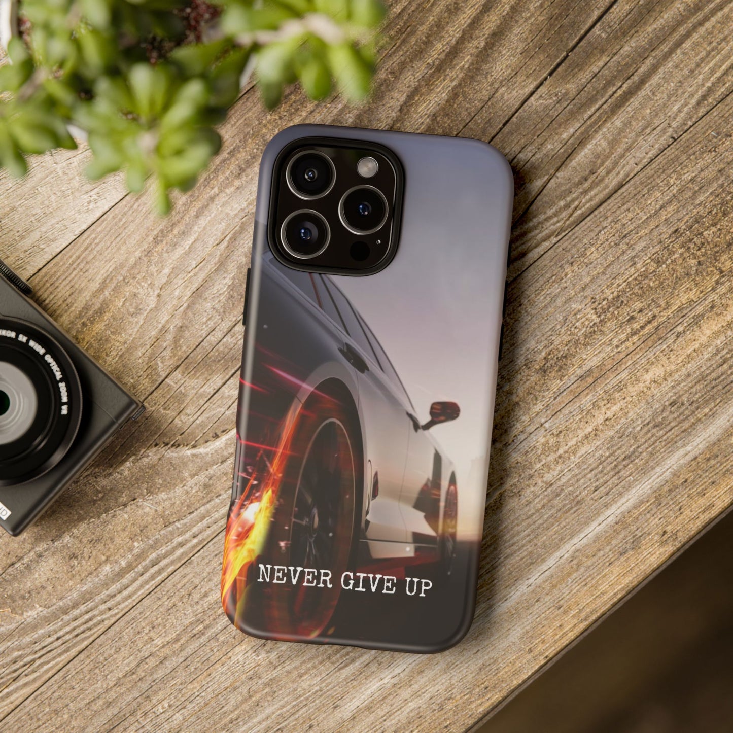 Never Give Up v2: Tough Case for iPhone, Samsung Galaxy and Google Pixel