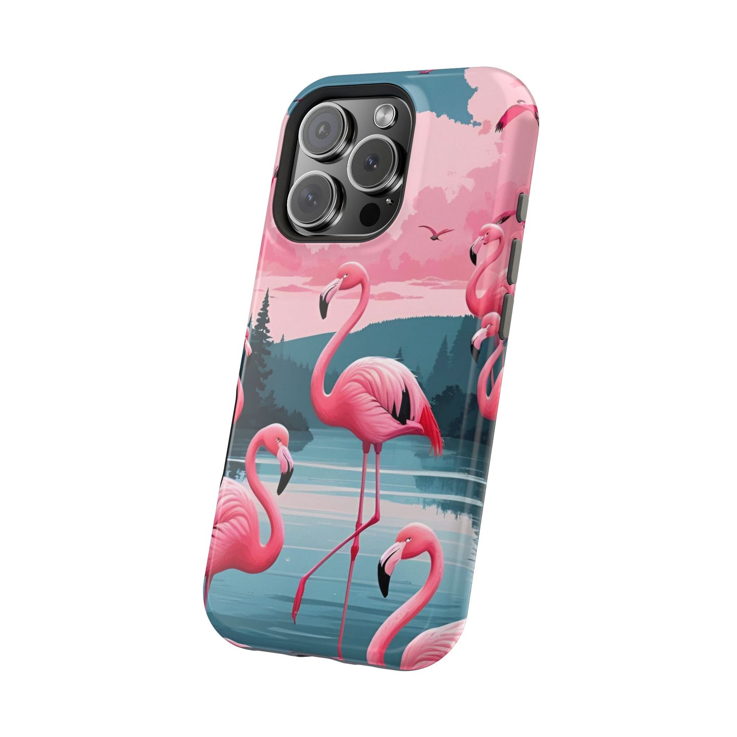Velvet Skies Flamingo Case MagSafe phone case for Apple iPhone