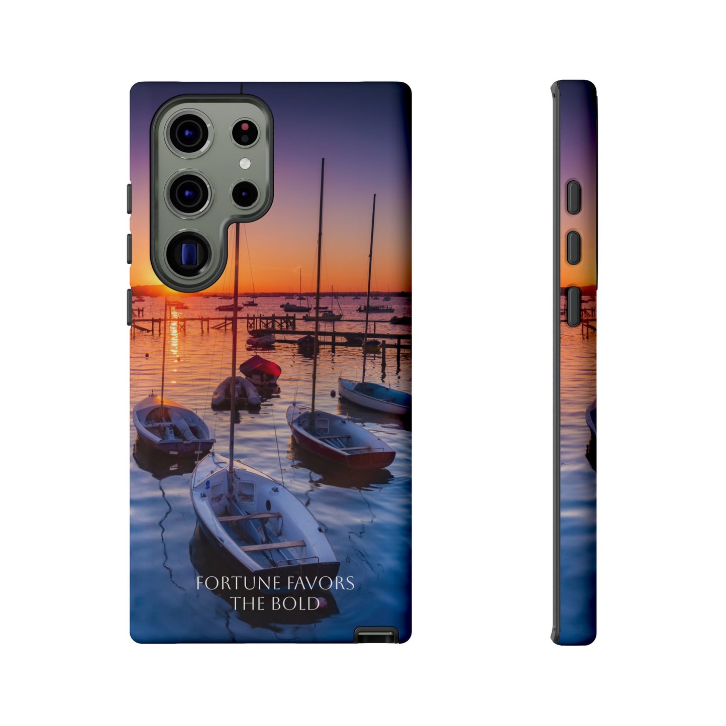 Fortune Favors the Bold: Sunset Sail Phone Case for iPhone, Samsung Galaxy and Google Pixel devices