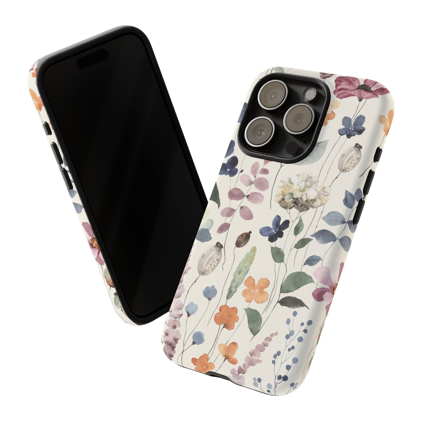 Floral prints phone case for iPhone, Samsung Galaxy and Pixel devices