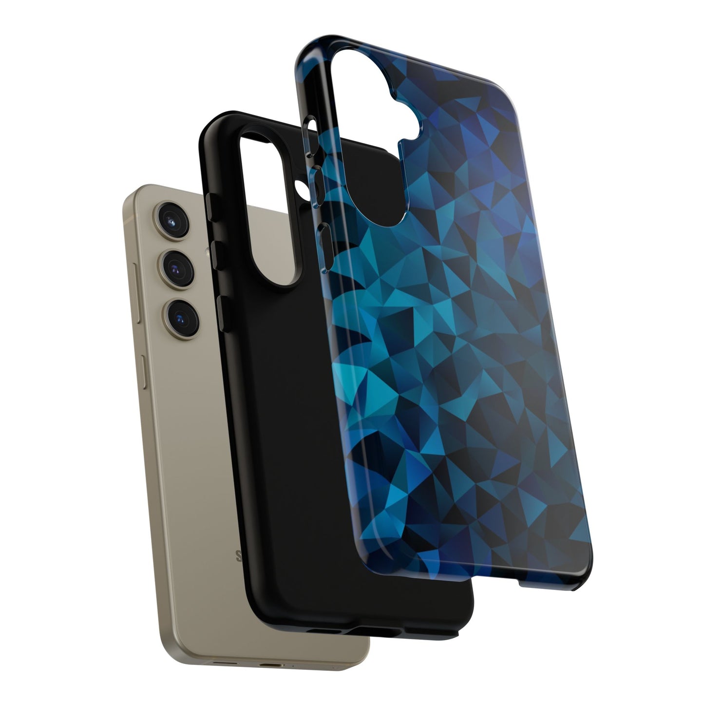 Blue Diamonds: Phone Case with Elegant Prints for iPhone, Samsung Galaxy and Google Pixel devices