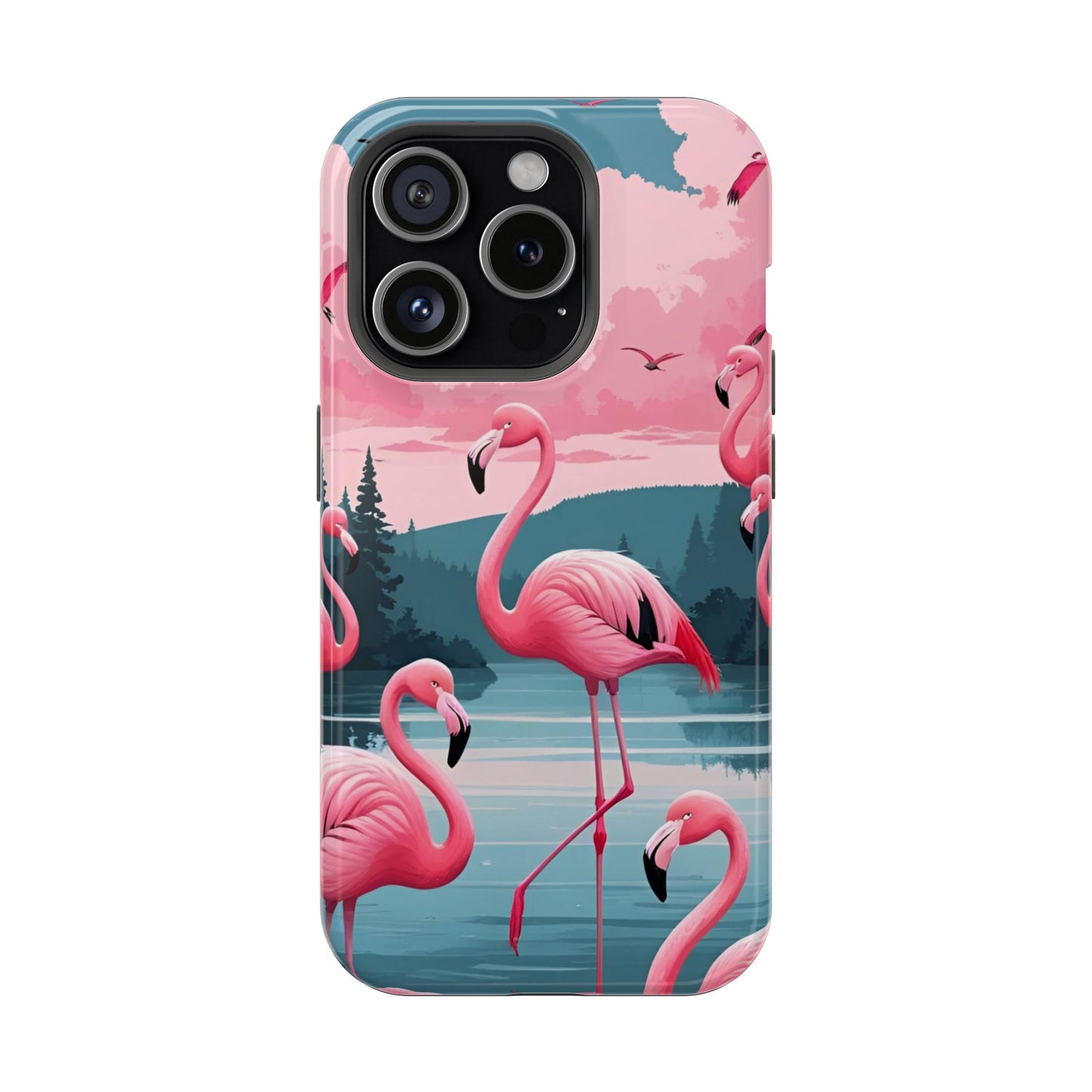 Velvet Skies Flamingo Case MagSafe phone case for Apple iPhone